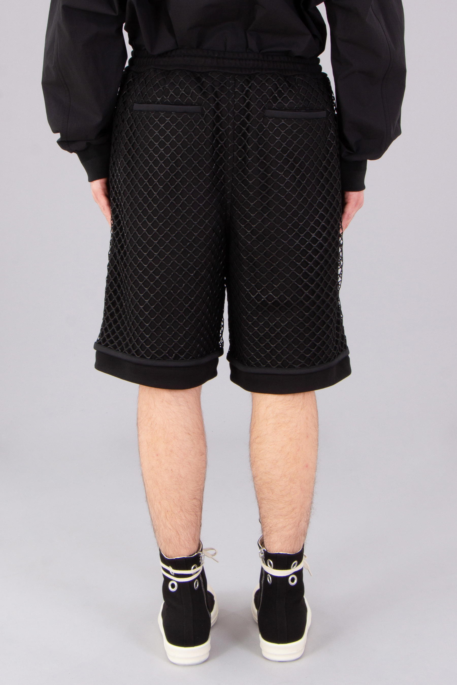 JUUN.J Wide Fit Netting Cotton Jersey Shorts JUUN.J Wide Fit Netting Cotton Jersey Shorts