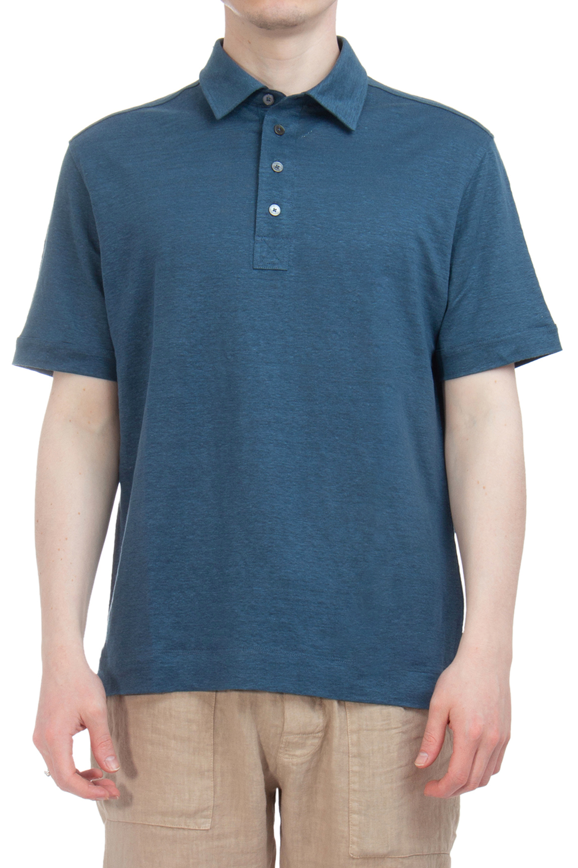 ZEGNA Linen Polo Shirt