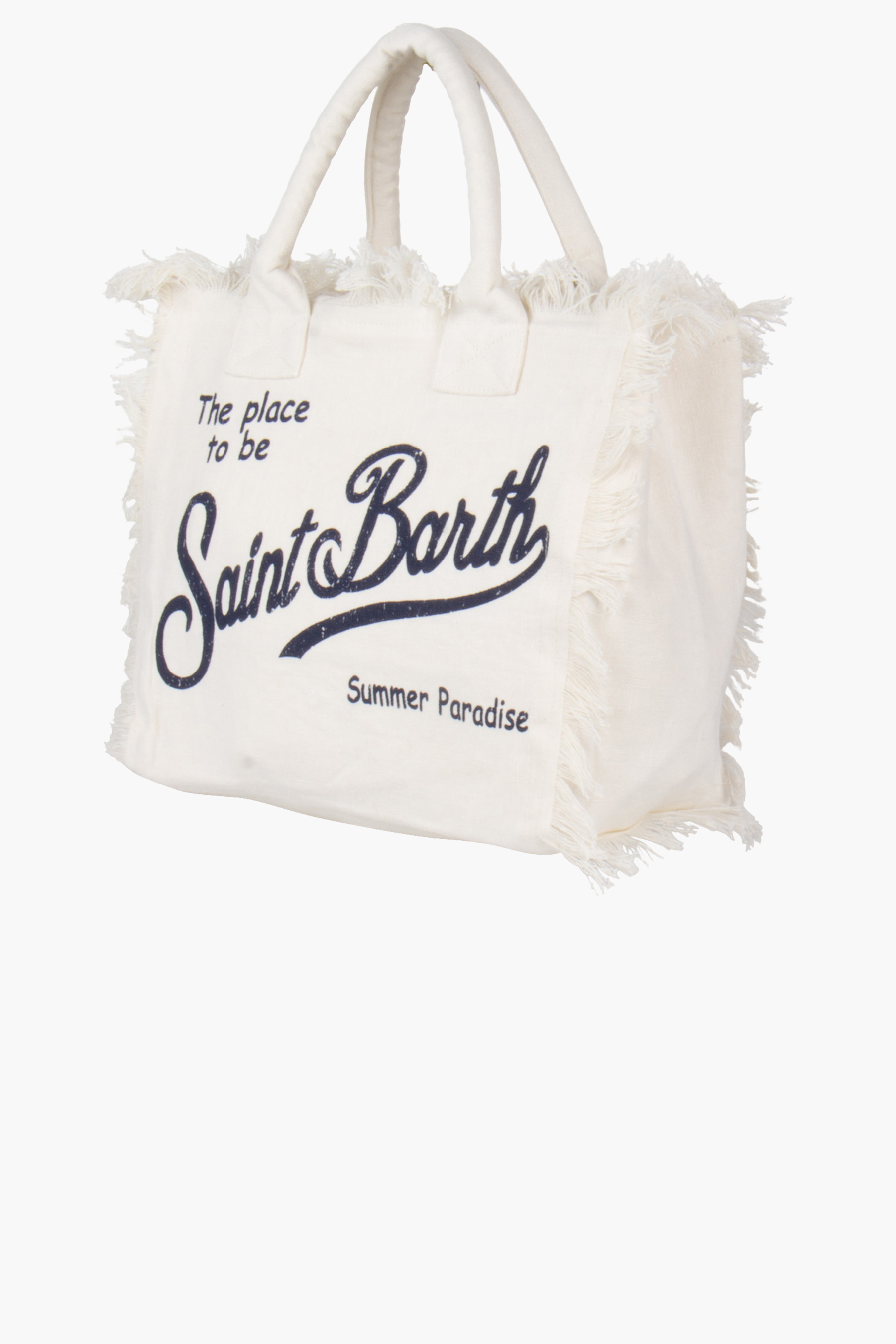 MC 2 SAINT BARTH Printed Linen Canvas Shopper Vanity