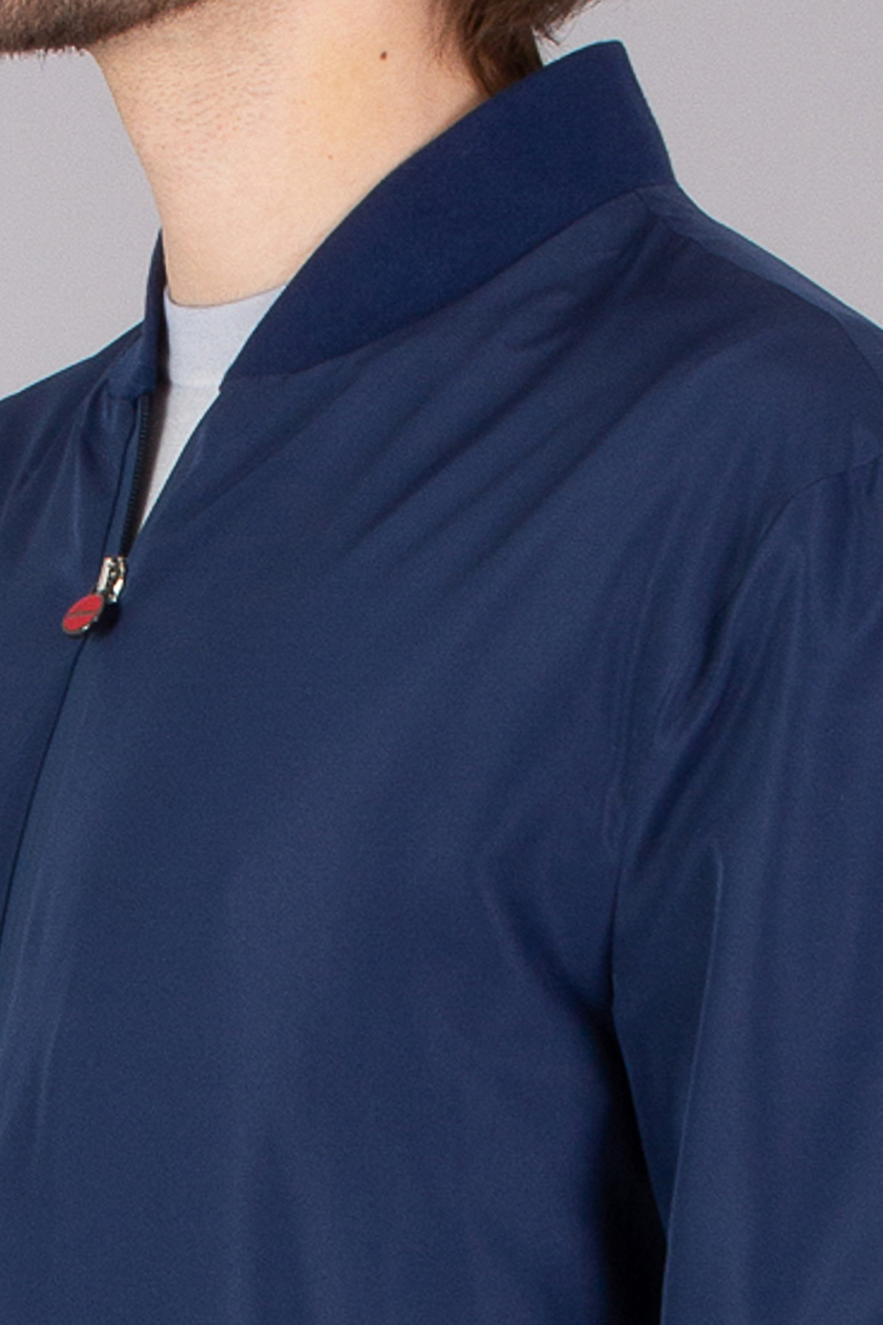 KITON Regular Fit Technical Fabric Bomber Jacket KITON Regular Fit Technical Fabric Bomber Jacket