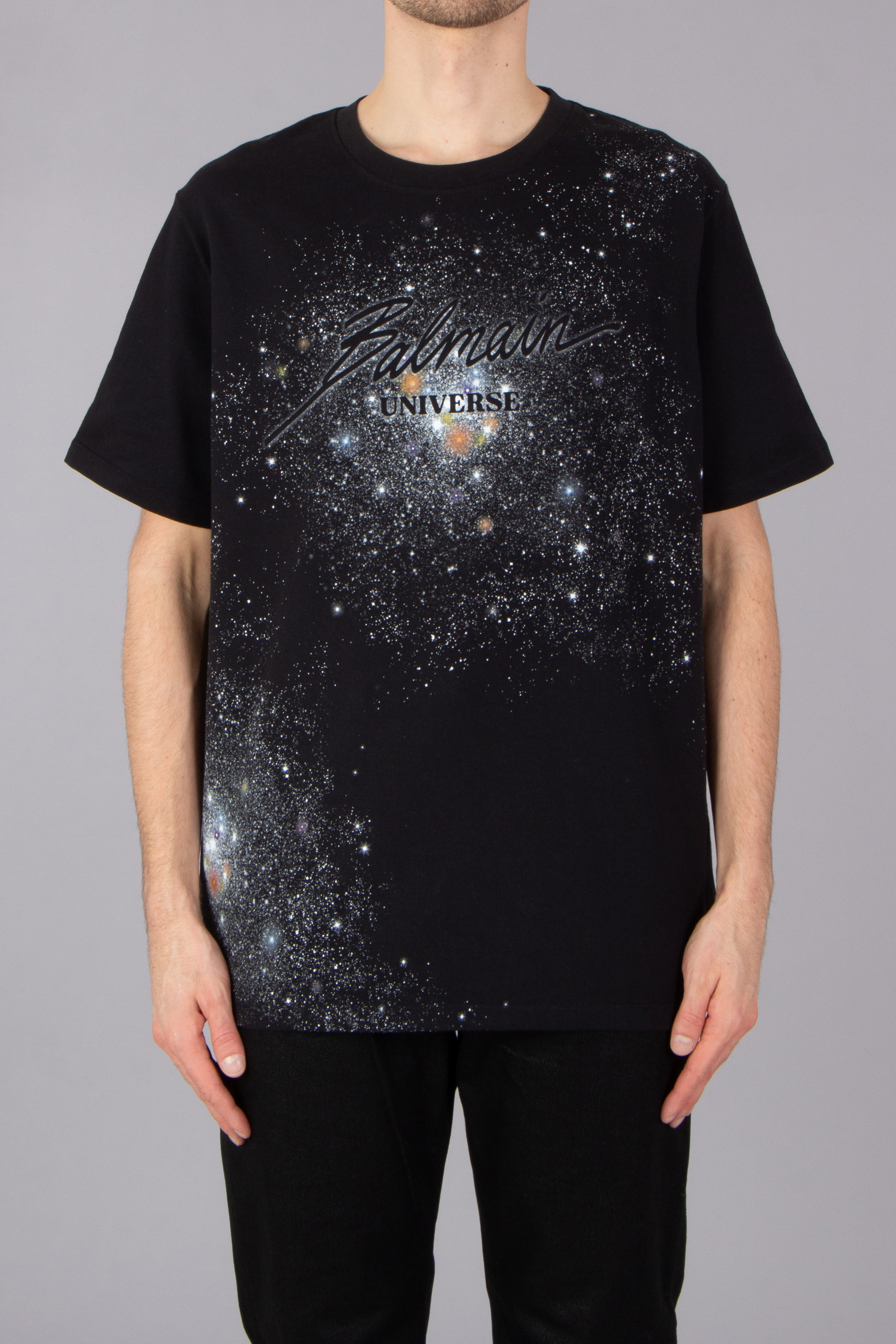 BALMAIN Regular Fit Printed Organic Cotton Jersey T-Shirt