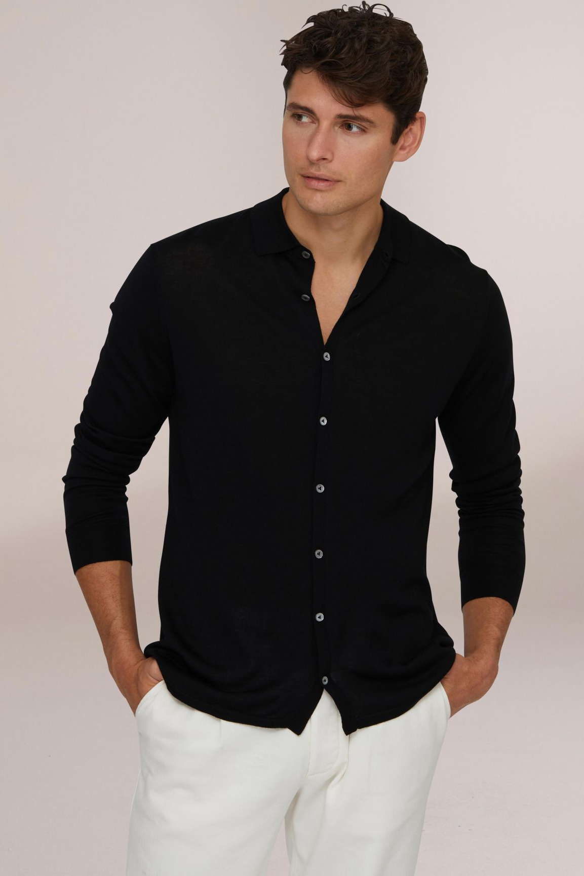 VAN LAACK Fine Knit Virgin Wool Shirt Safino VAN LAACK Fine Knit Virgin Wool Shirt Safino