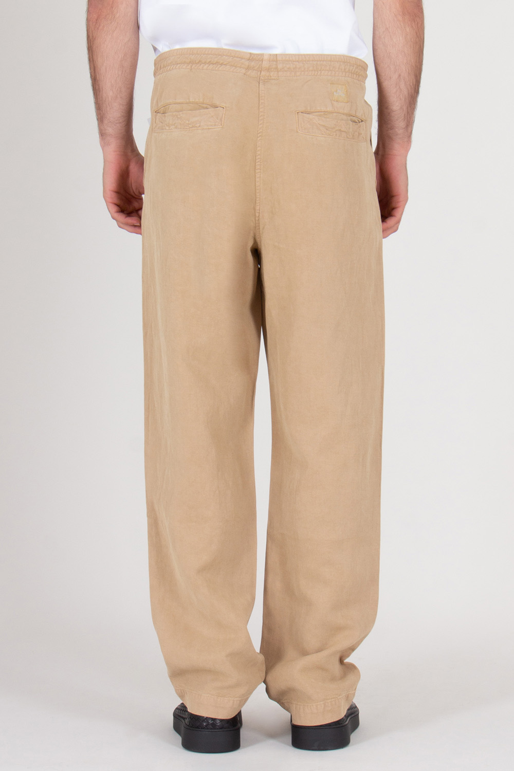 PAUL SMITH Regular Fit Lyocell-Linen Drawcord Trousers