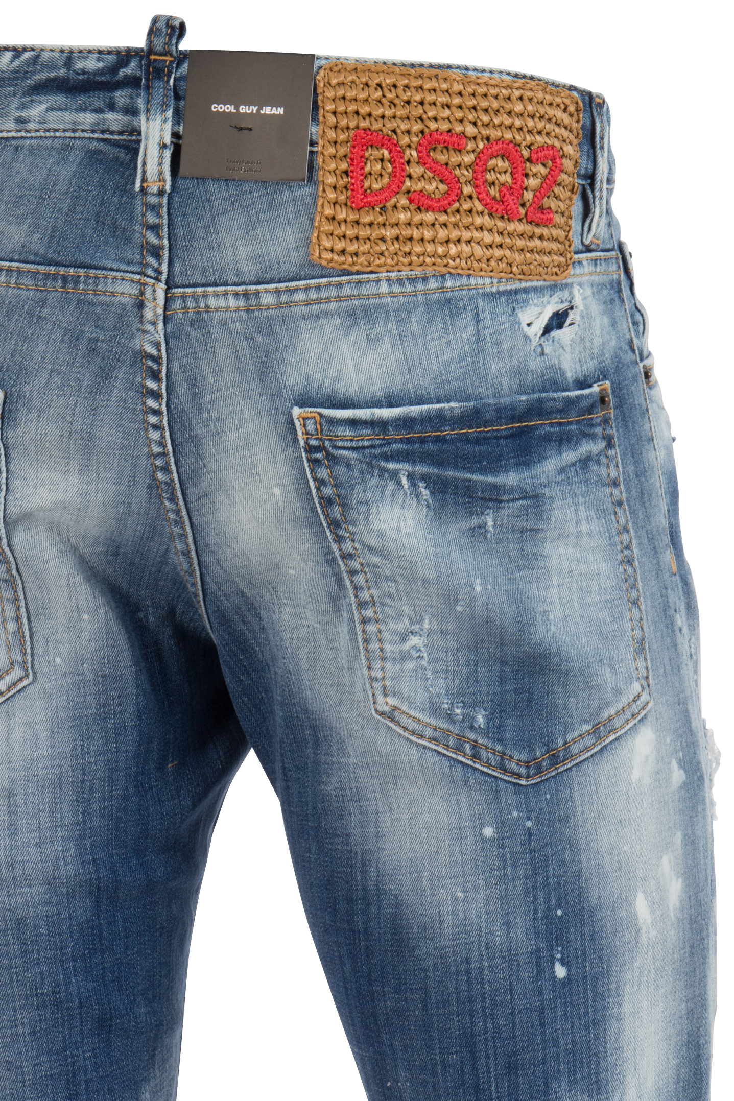 DSQUARED2 Light Ripped Wash Cool Guy Jeans DSQUARED2 Light Ripped Wash Cool Guy Jeans