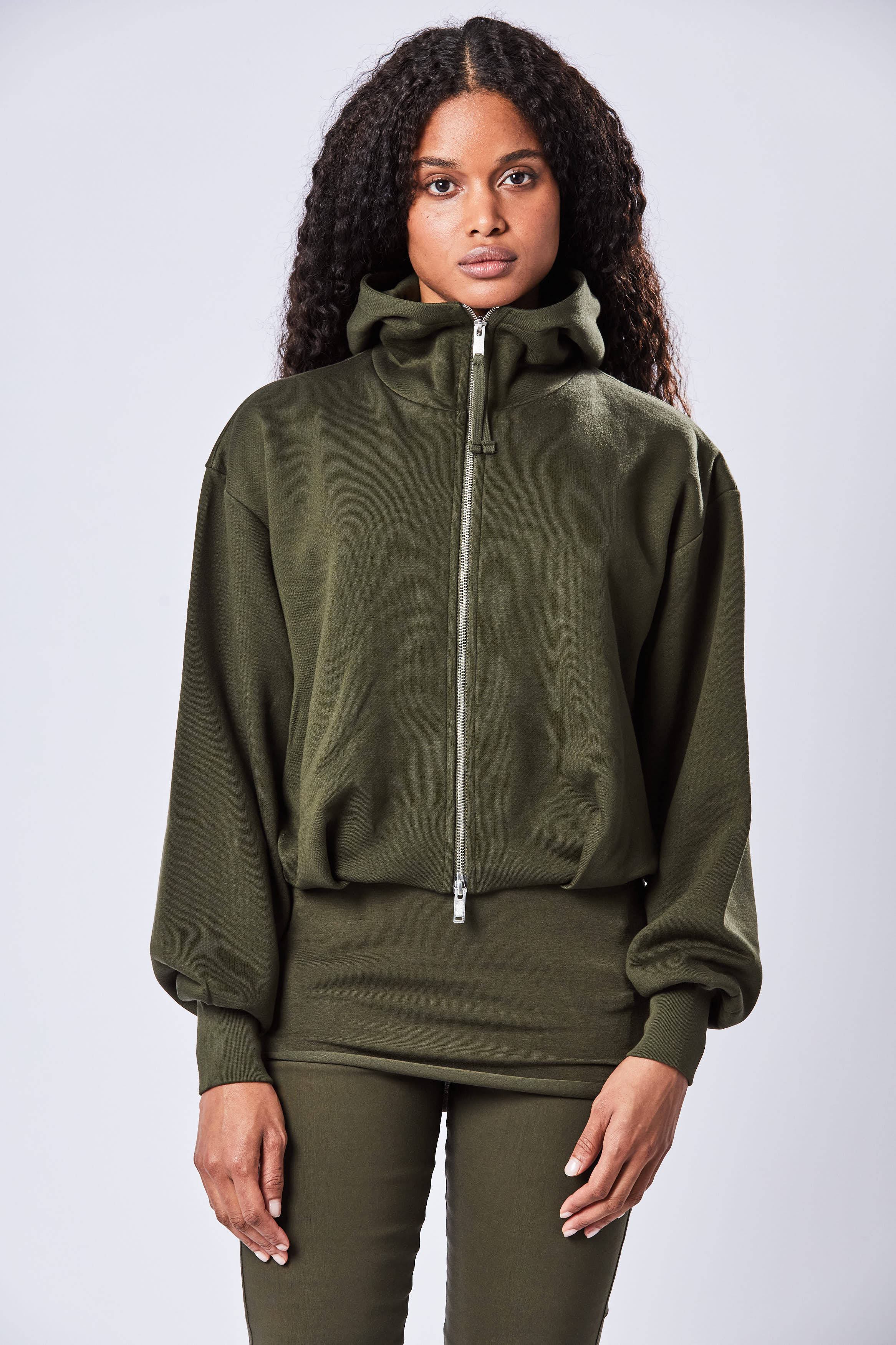 THOM KROM Tencel Cotton Blend Zip Up Sweatshirt THOM KROM Tencel Cotton Blend Zip Up Sweatshirt