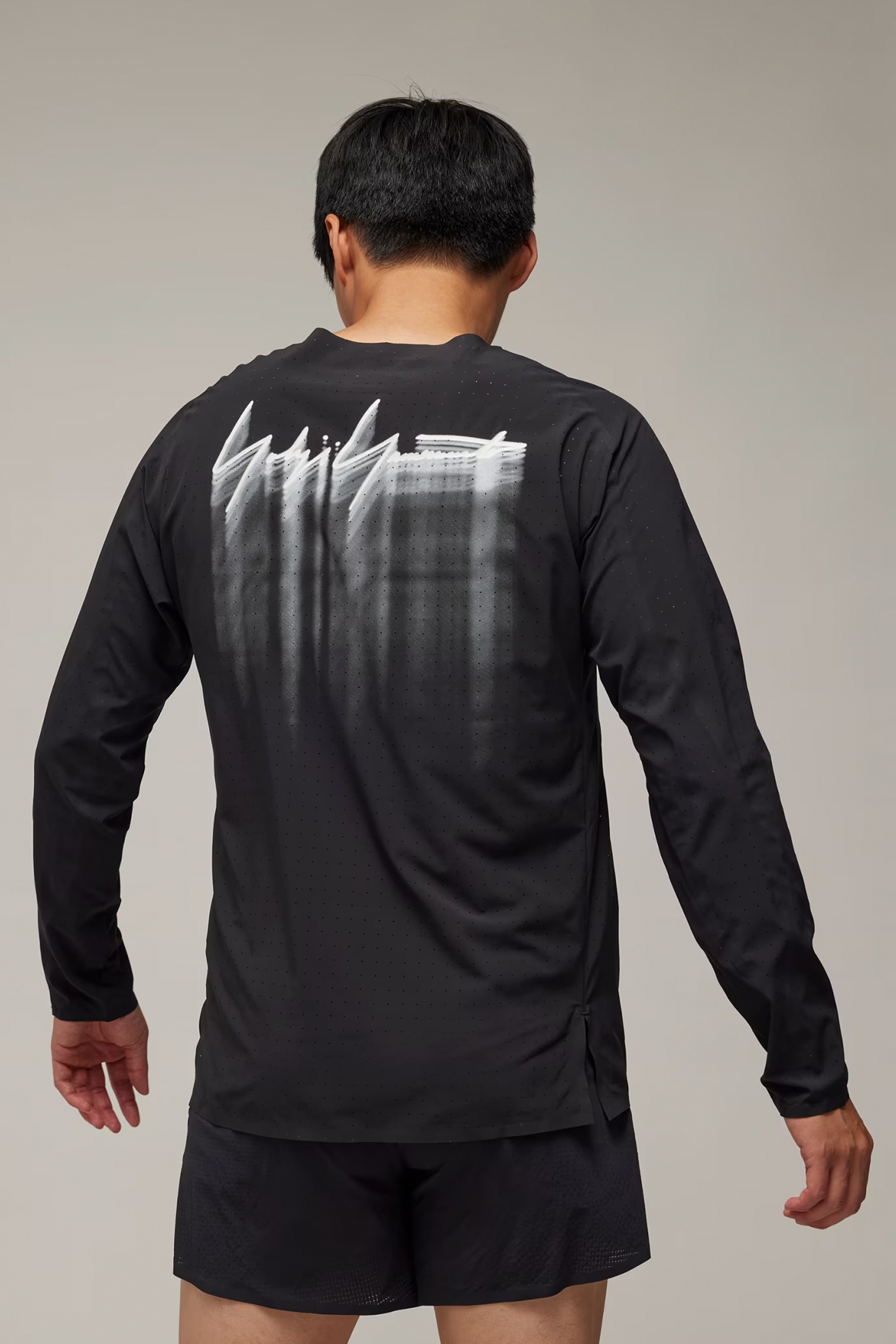 Y-3 Recycled Woven Stretch Running Long Sleeve T-Shirt Y-3 Recycled Woven Stretch Running Long Sleeve T-Shirt