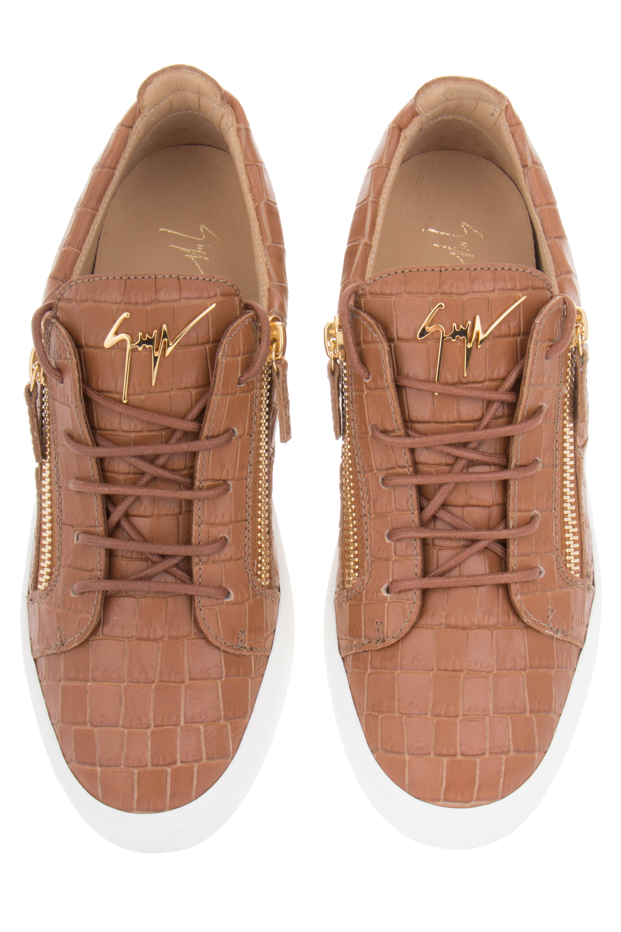 GIUSEPPE ZANOTTI Embossed Croc Low Top Sneakers GIUSEPPE ZANOTTI Embossed Croc Low Top Sneakers