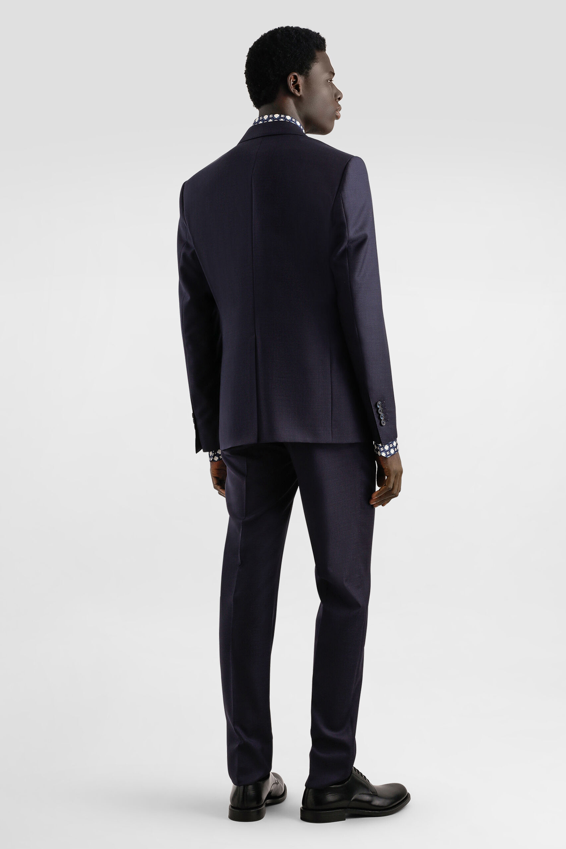 DOLCE & GABBANA Regular Fit Micro Patterned Virgin Wool Suit Sicilia Light Formelle Kleidung, Anzug, Smoking, Mantel, Person