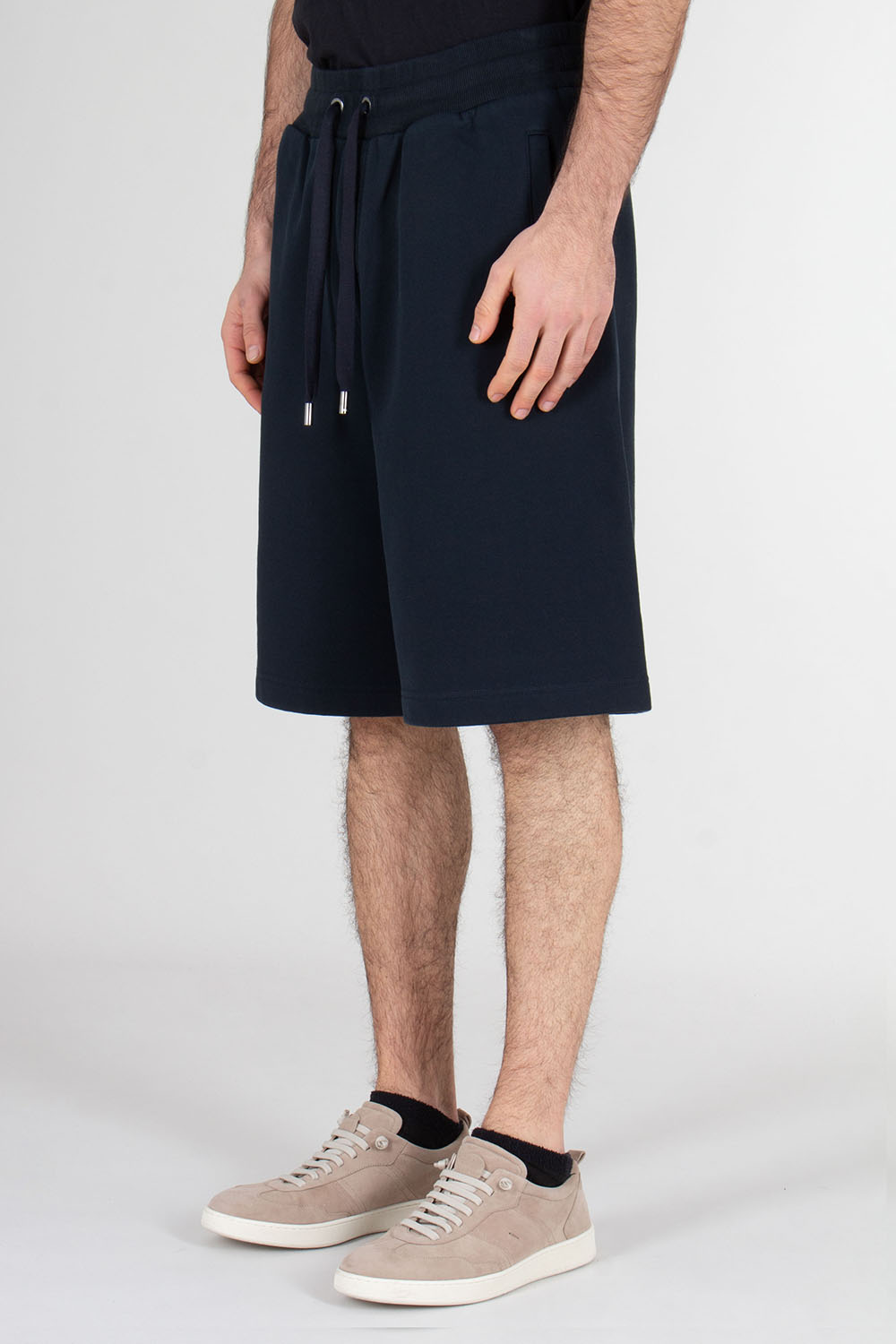 DOLCE & GABBANA Loose Fit Pacth Cotton Jersey Shorts