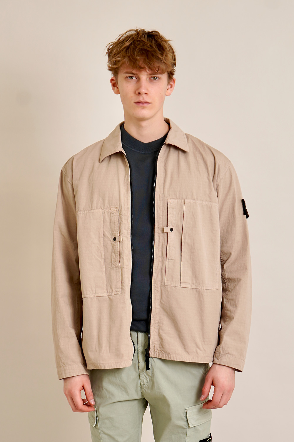 STONE ISLAND Regular Fit Cotton Overshirt 