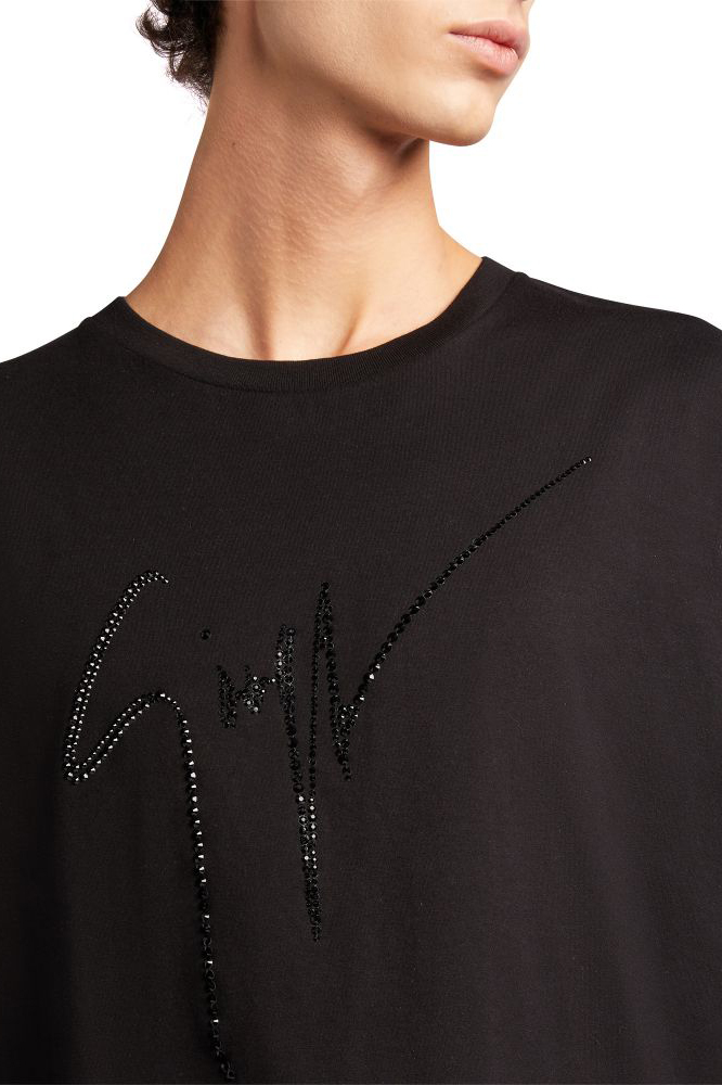 GIUSEPPE ZANOTTI Signature Rhinestone Cotton T Shirt IRU2003002