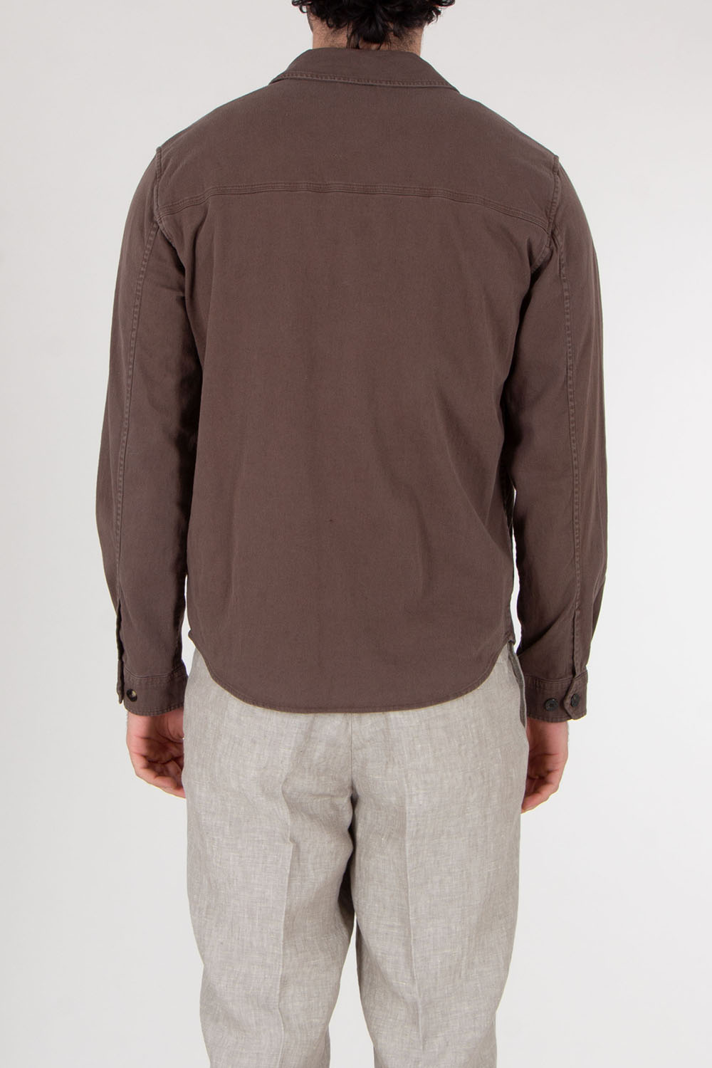 WOOLRICH Regular Fit Cotton-Linen Safari Overshirt