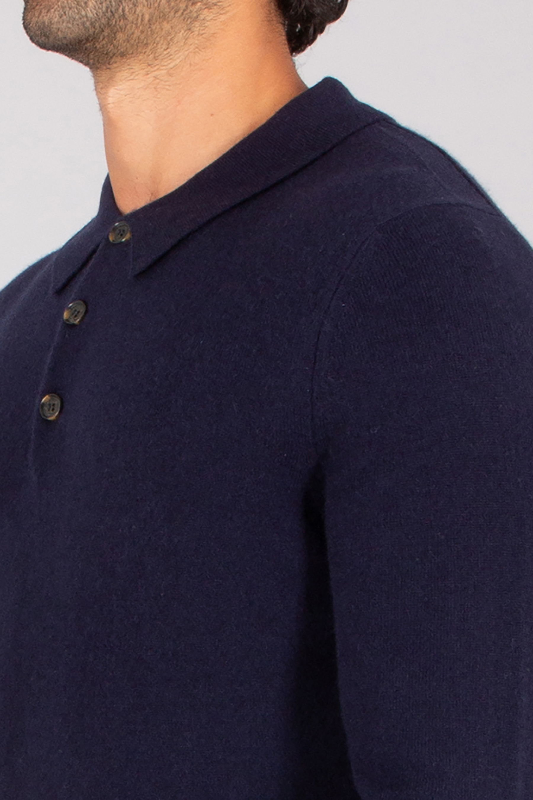 MIENTUS BERLIN Regular Fit Cashmere Knit Polo Pulli, Erwachsener, Männlich, Mann, Person