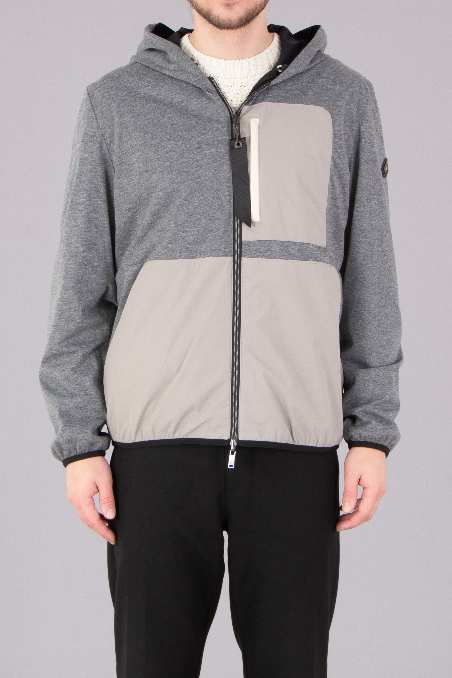 MOOSE KNUCKLES Reversible Stretch Nylon & Jersey Dominion Packable Jacket MOOSE KNUCKLES Reversible Stretch Nylon & Jersey Dominion Packable Jacket