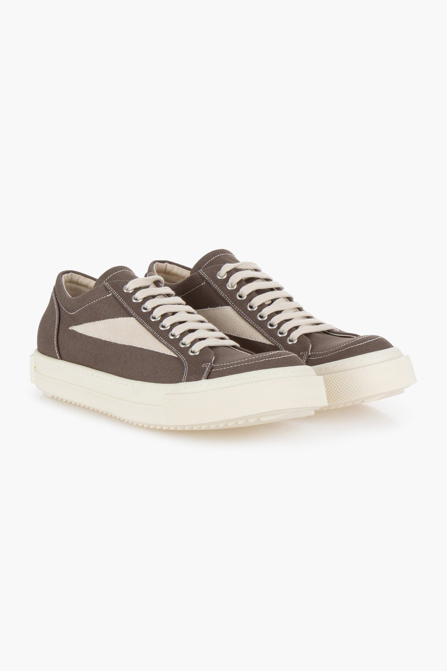 RICK OWENS DRKSHDW Overdyed Denim & Suede Vintage Low Sneakers