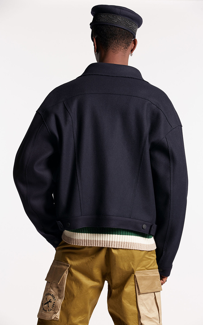 DSQUARED2 Felt Wool Jean Kaban Jacket