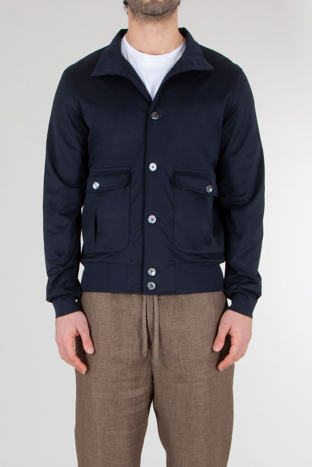 STEFAN BRANDT Regular Fit Urpima Sea Island Ultra Cotton Jersey Jacket Jeff