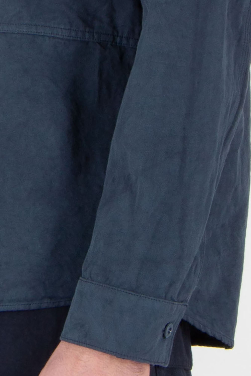 STONE ISLAND Regular Fit Cotton Linen Overshirt Ghost