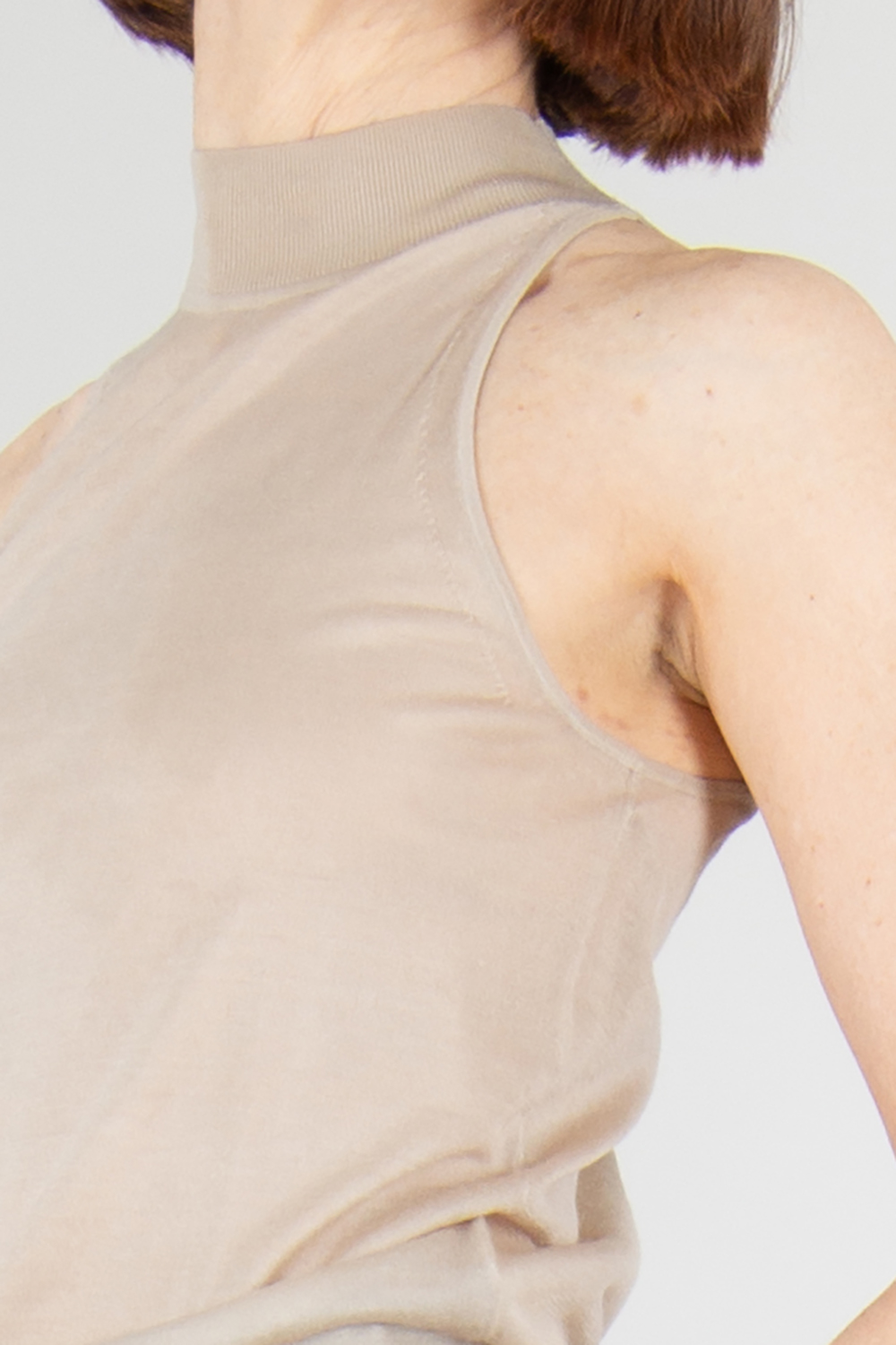 BOSS Superfine Knitted Stand Collar Top 