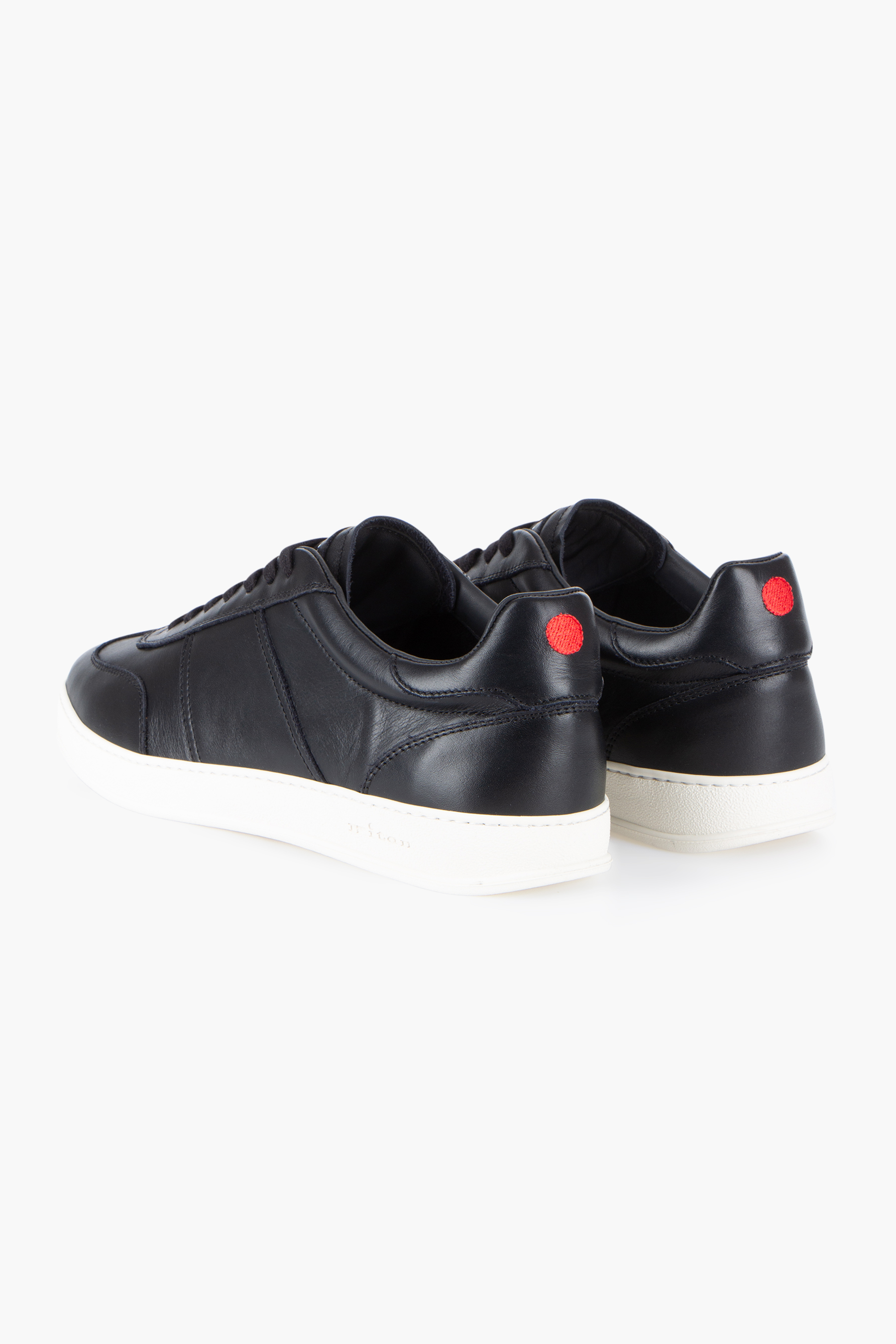 KITON Calf Leather Paneled Sneakers