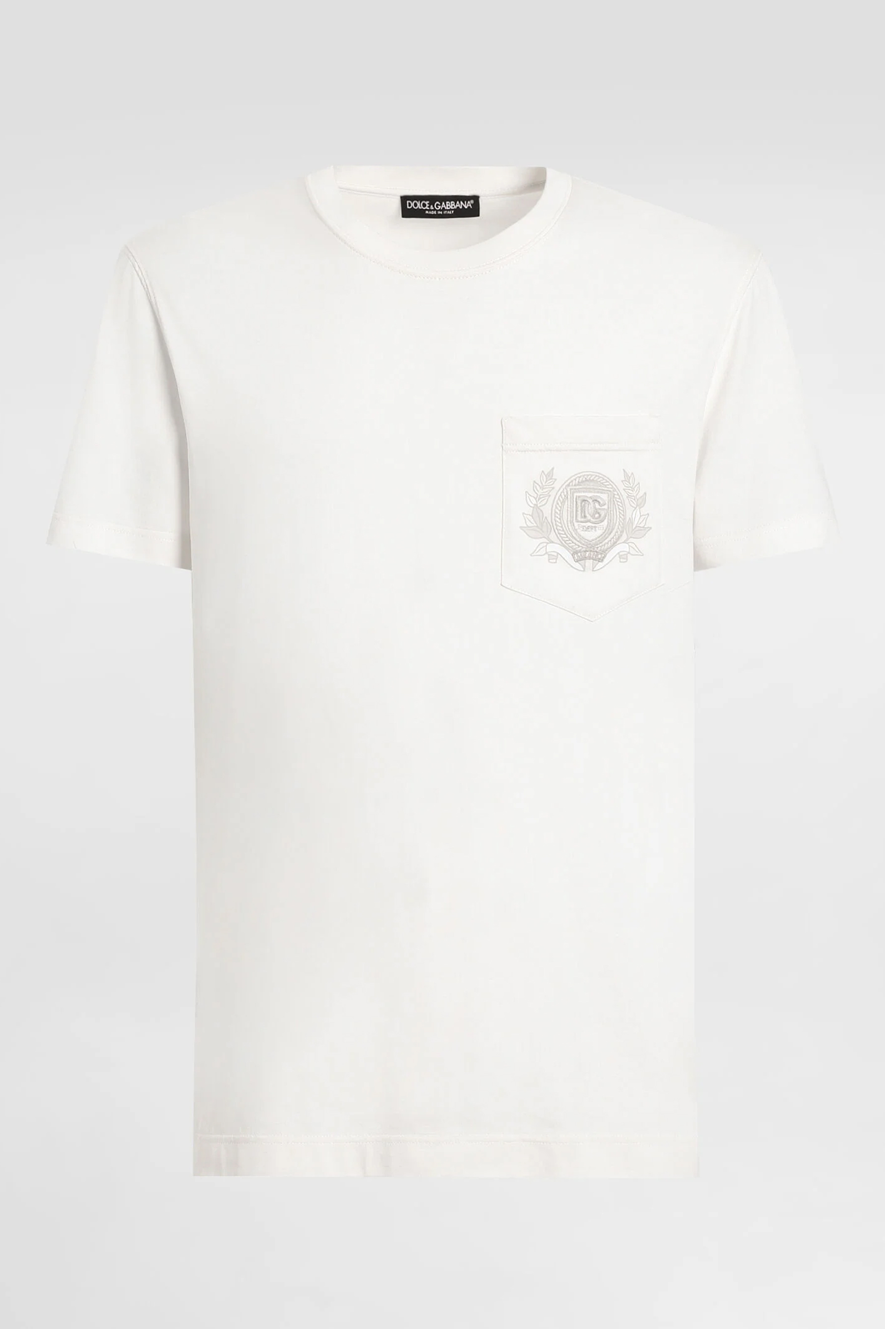 DOLCE & GABBANA Classic Fit Embroidered Cotton Jersey T-Shirt DOLCE & GABBANA Classic Fit Embroidered Cotton Jersey T-Shirt