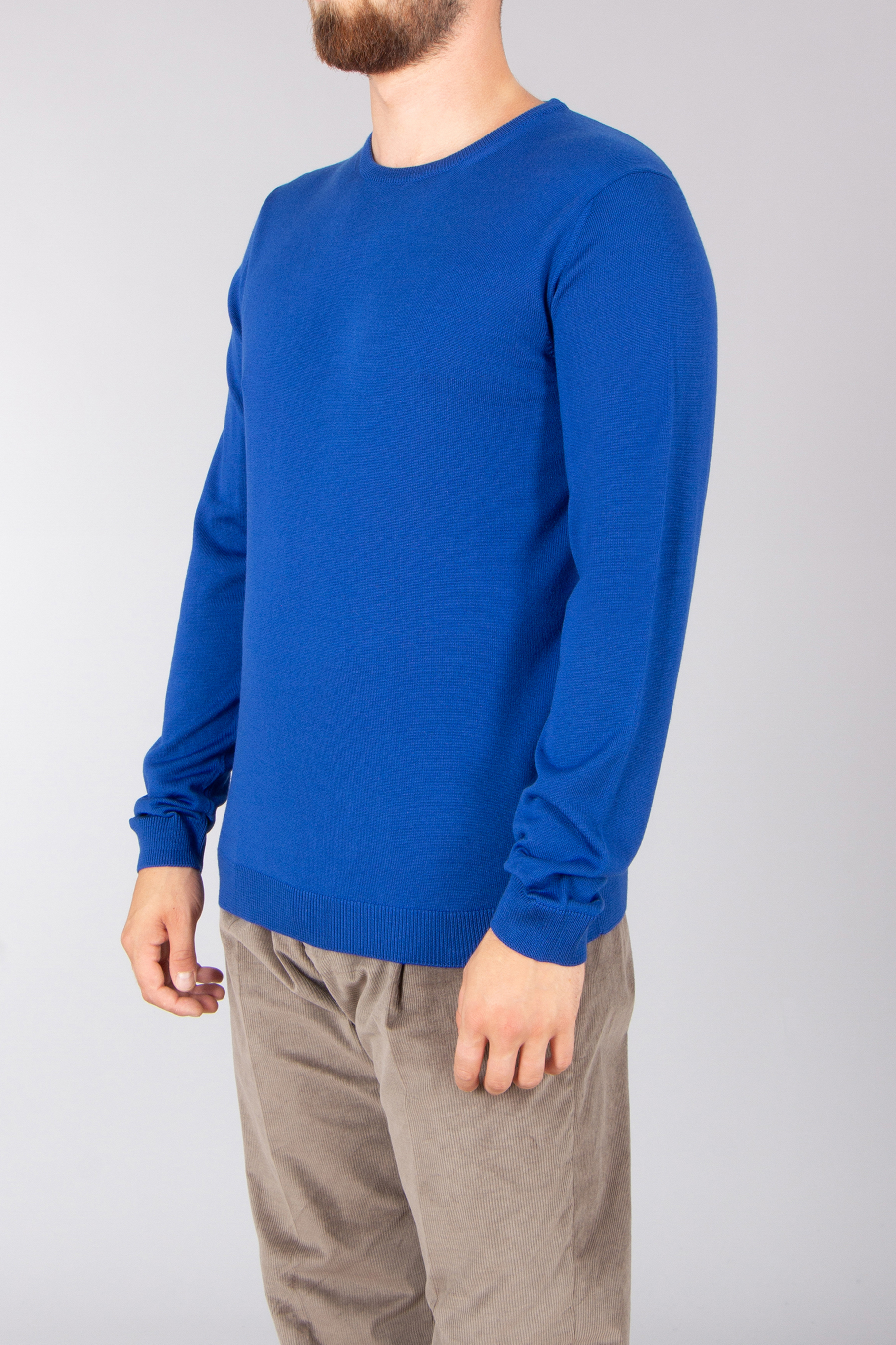 ROBERTO COLLINA Regular Fit Extra-Fine Wool Crew Neck Sweater Bekleidung, Langarm, Ärmel, Strickwaren, Pullover