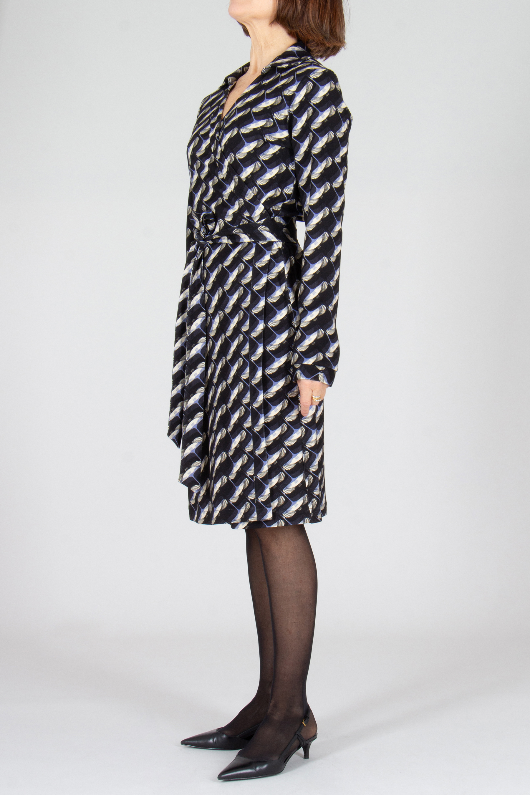 Mantel, Langarm, Hoher Absatz, Schuh, Kleid