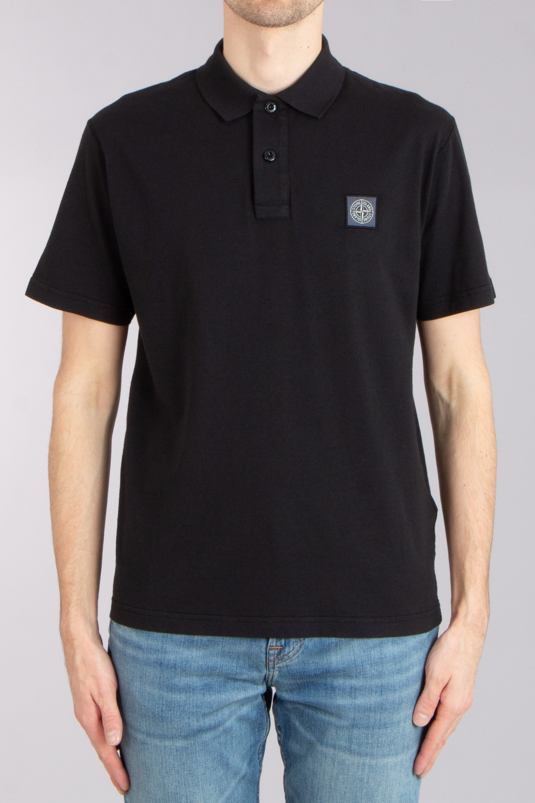 STONE ISLAND Fissato Effect Organic Cotton Jersey Polo Shirt STONE ISLAND Fissato Effect Organic Cotton Jersey Polo Shirt