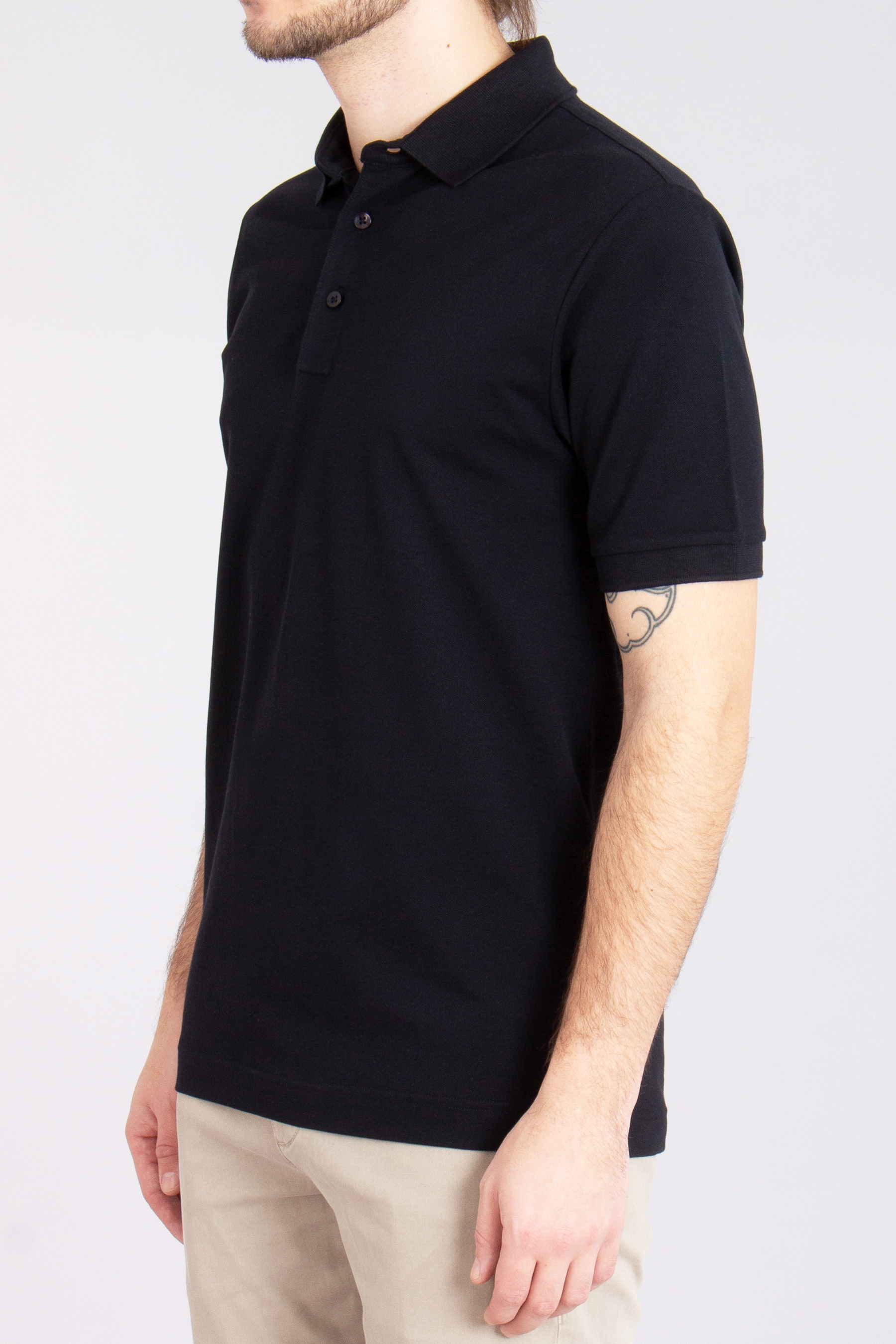 TRUSTED HANDWORK Regular Fit Supima Cotton Piqué Polo Shirt
