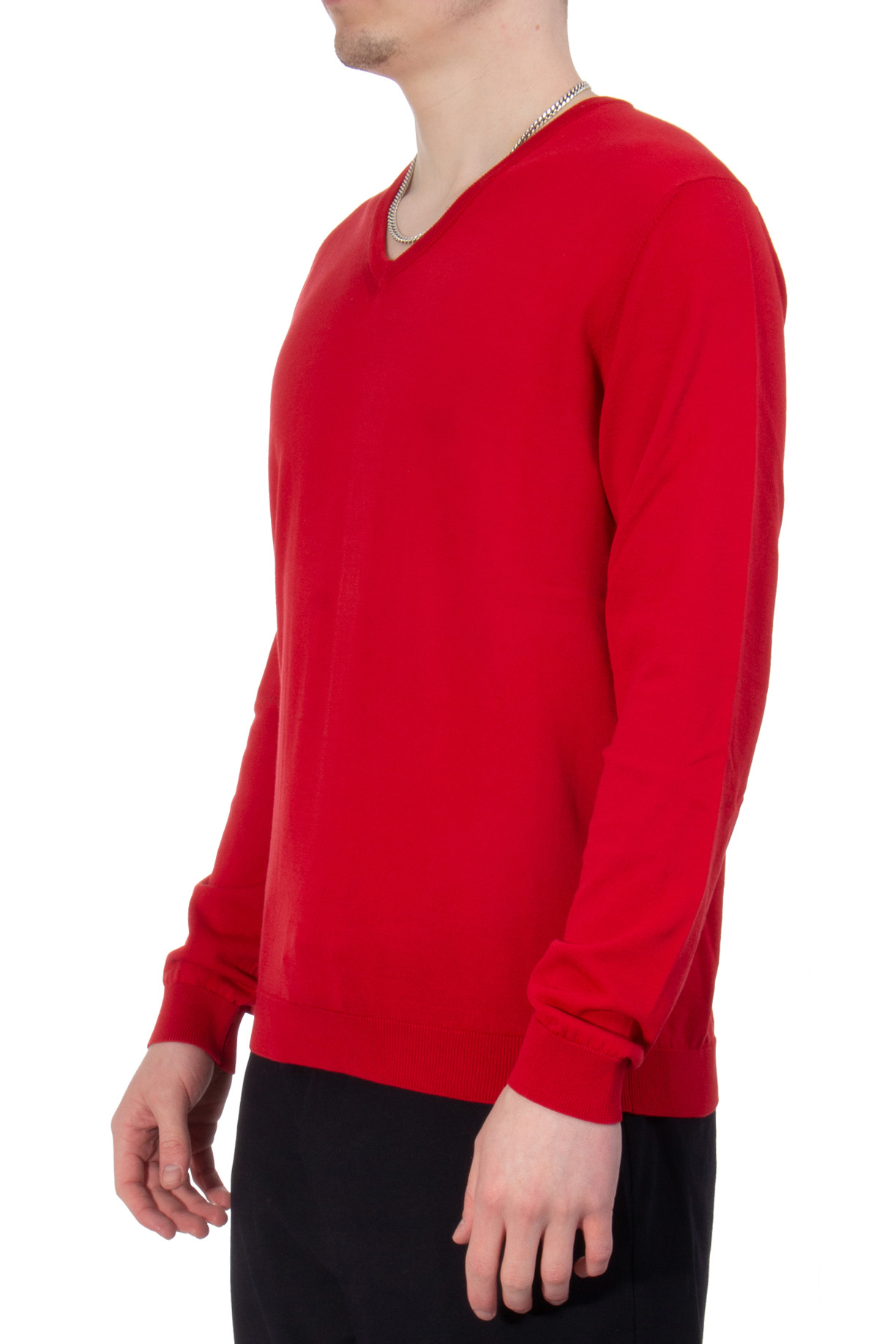 ROBERTO COLLINA V-Neck Fine Knit Cotton Sweater