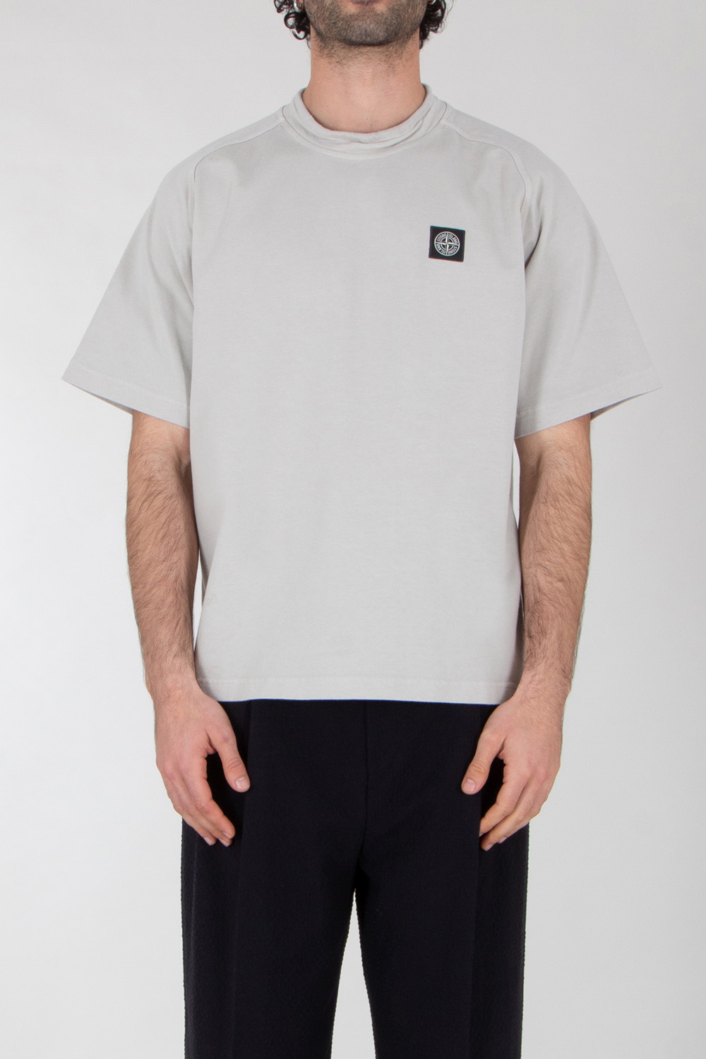 STONE ISLAND Relaxed Fit Short Sleeved Sweatshirt