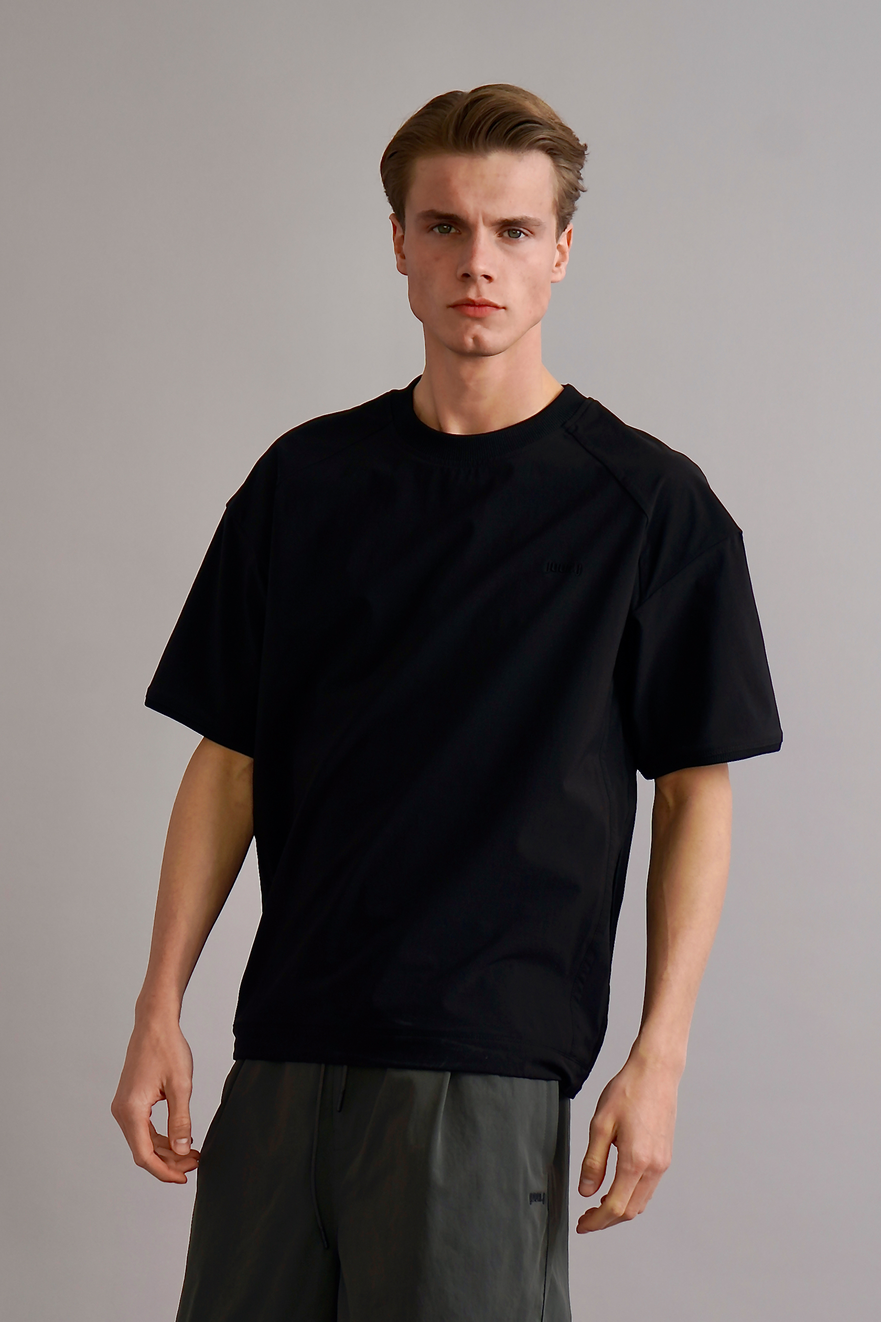 JUUN.J Embroidered Nylon Stretch T-Shirt JUUN.J Embroidered Nylon Stretch T-Shirt