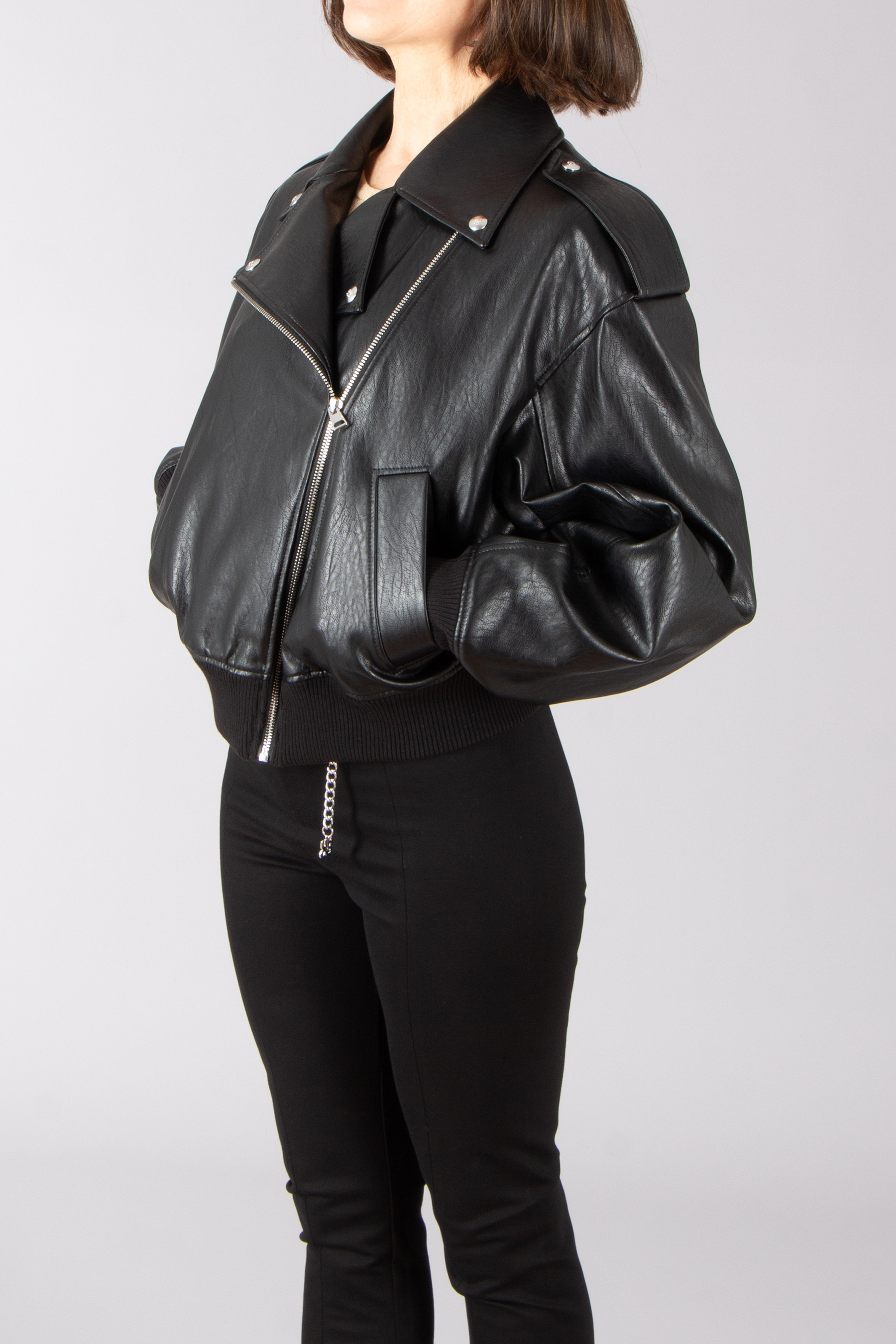 HUGO Faux Leather Biker Jacket Alipha HUGO Faux Leather Biker Jacket Alipha