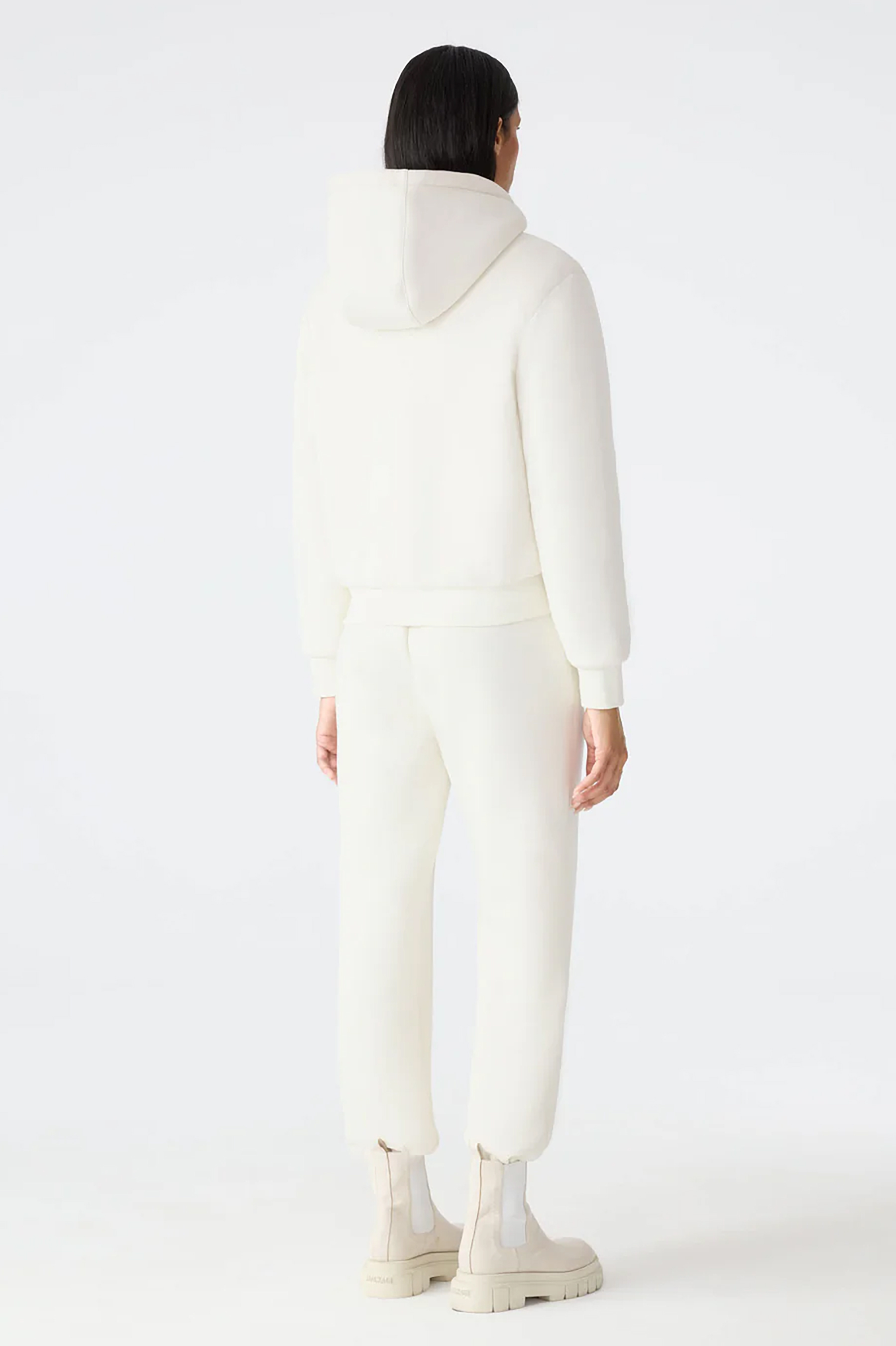MACKAGE Relaxed Fit Reversible Faux Fur & Cotton Blend Jersey Zip-Up Hoodie Gwendal Langarm, Person, Anzug, Stehend, Mantel