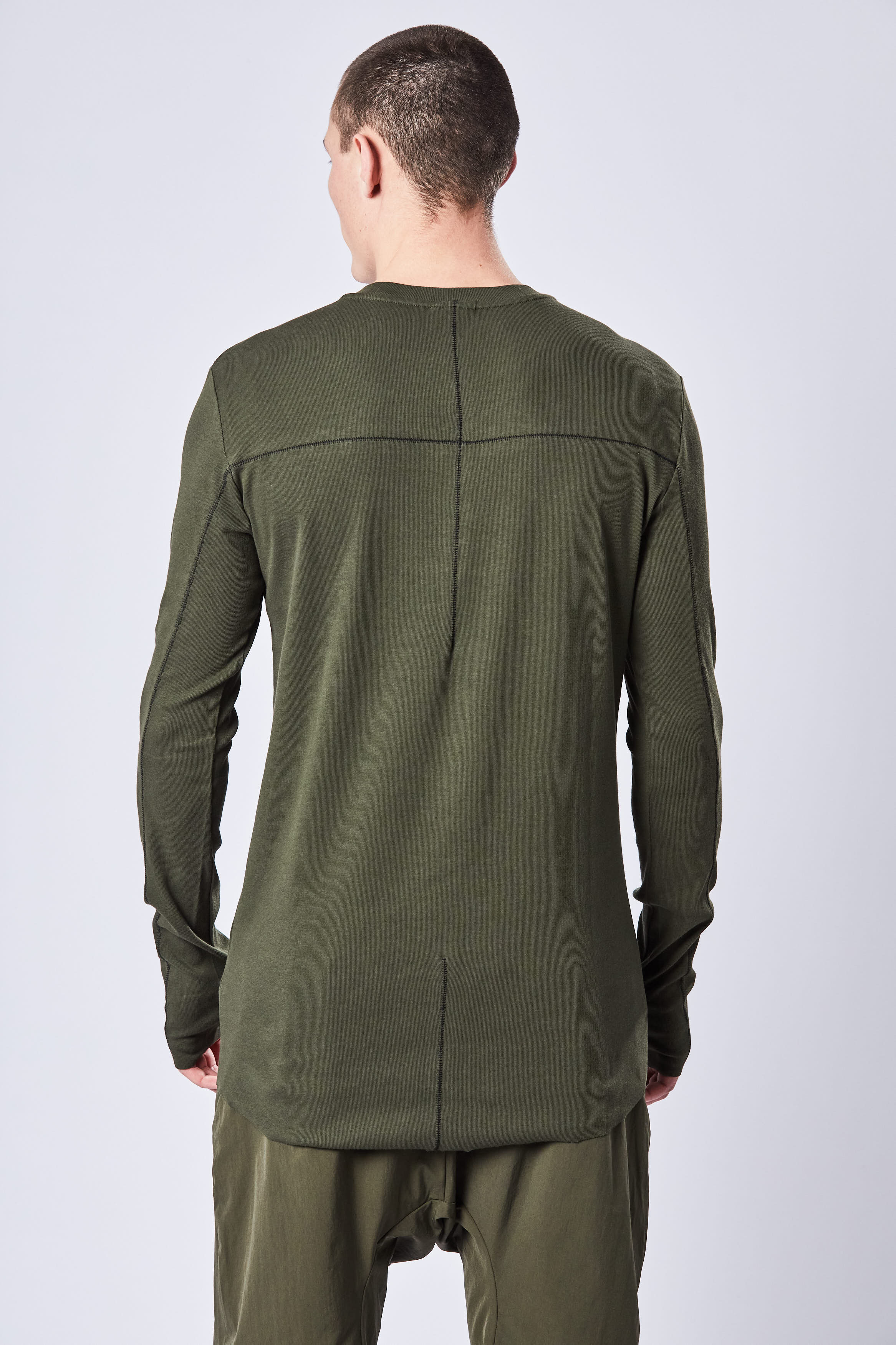 THOM KROM Ribbed Modal Stretch Long Sleeve T-Shirt THOM KROM Ribbed Modal Stretch Long Sleeve T-Shirt