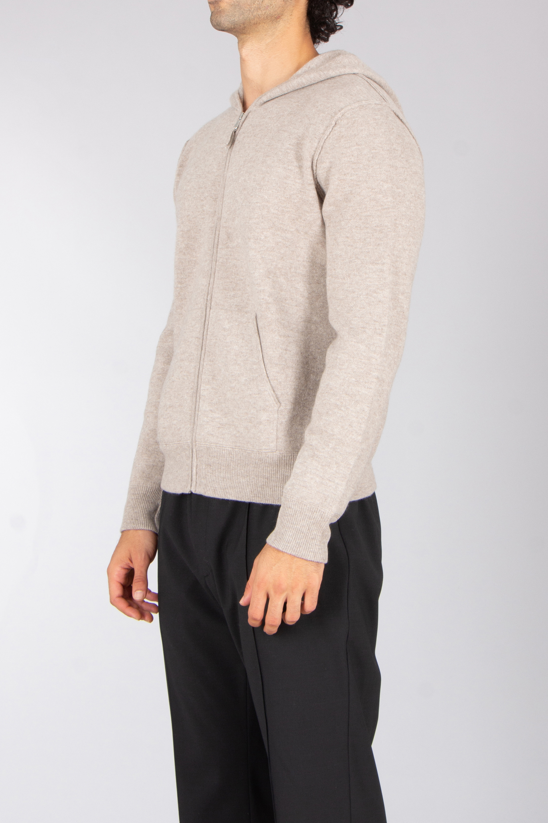 ALLUDE Regular Fit Ribbed Virgin Wool-Cashmere Blend Knit Hoodie Bekleidung, Strickwaren, Pullover