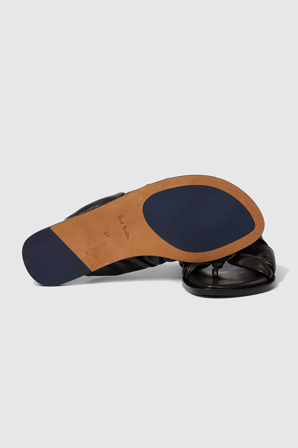 PAUL SMITH Dark Brown Leather Sandals Lorrha