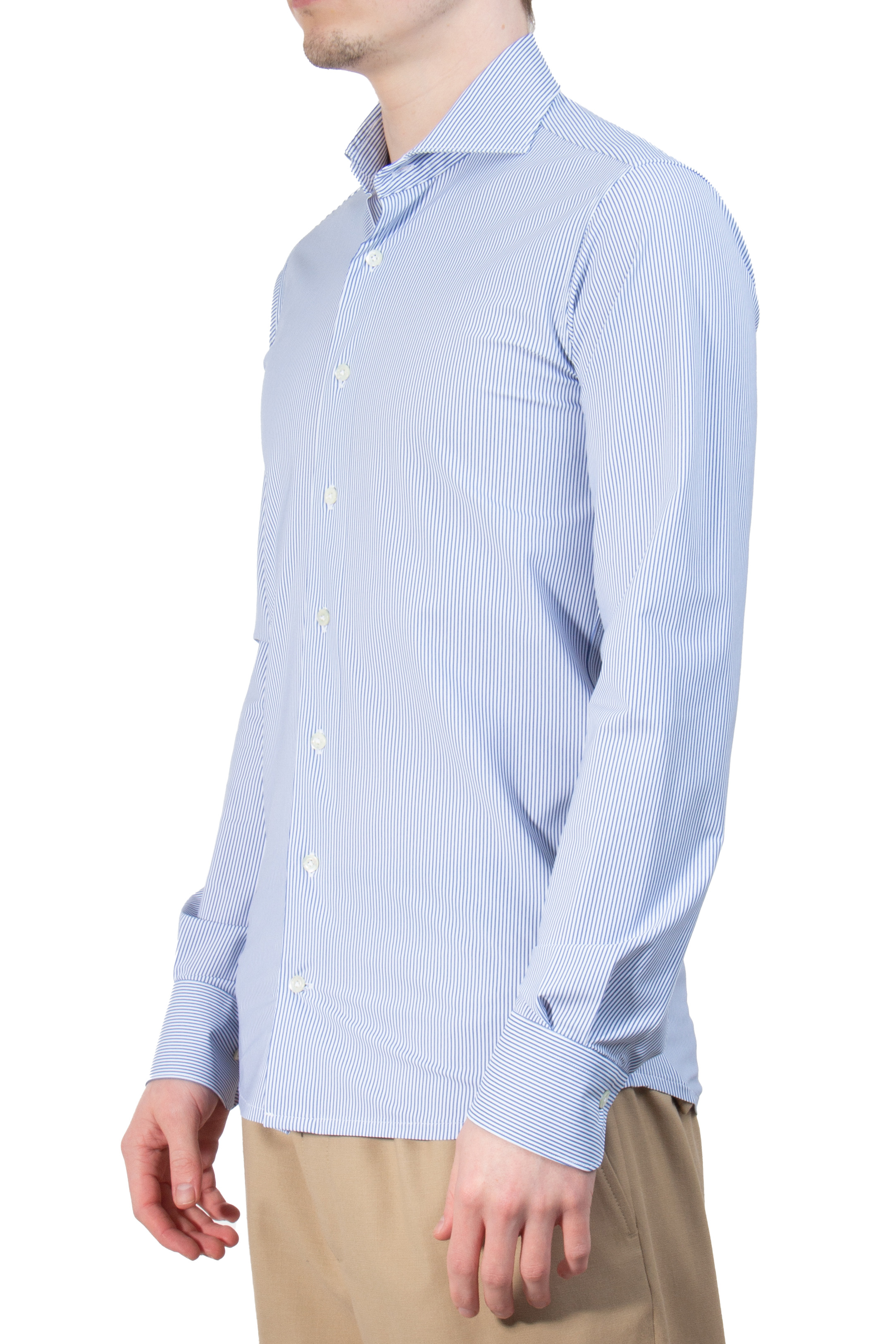 DU4 Slim Fit Striped Nylon Stretch Shirt Jasin DU4 Slim Fit Striped Nylon Stretch Shirt Jasin