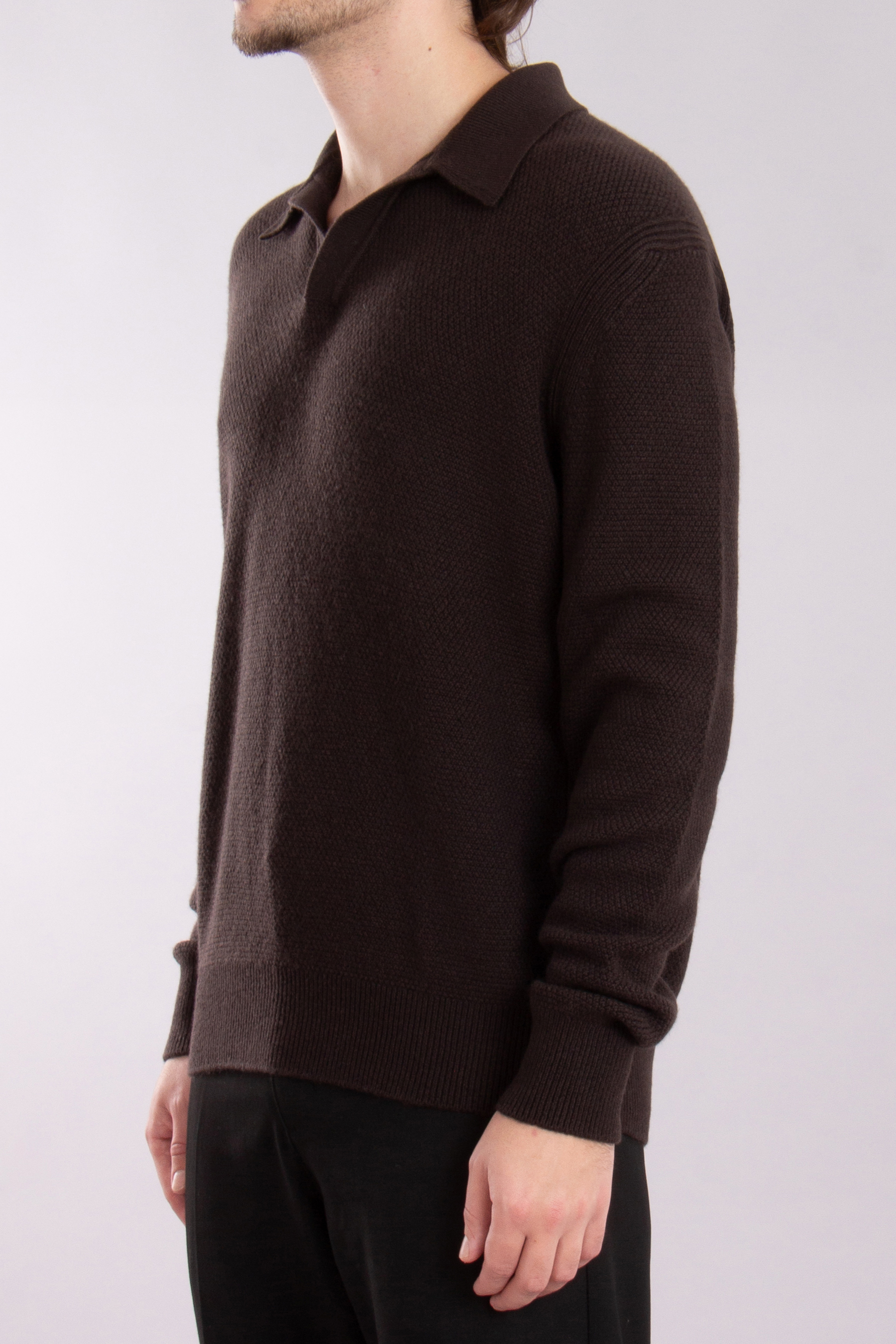 ZEGNA Structured Oasi Cashmere Knit Polo ZEGNA Structured Oasi Cashmere Knit Polo