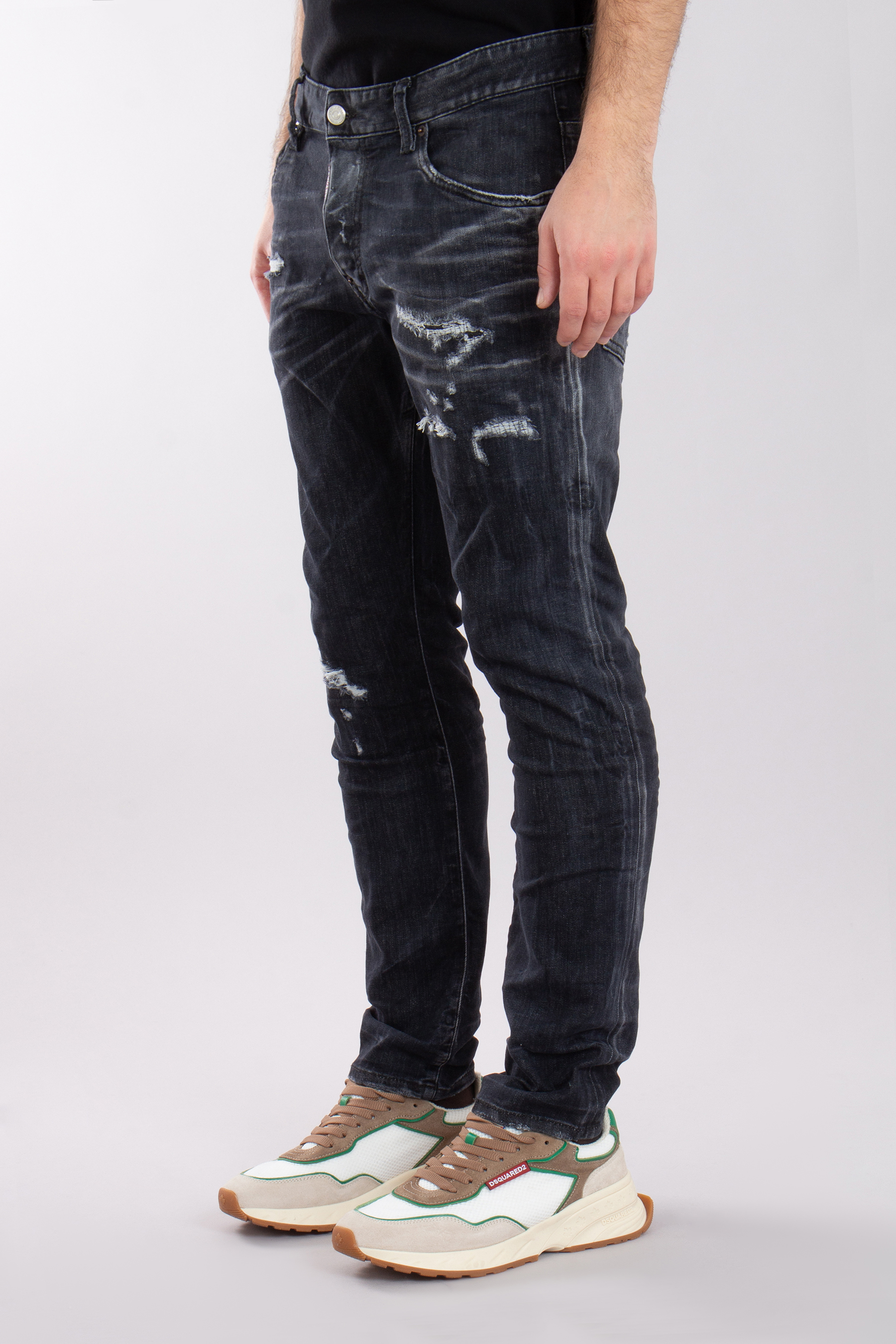 DSQUARED2 Cotton Stretch Denim Skater Jeans DSQUARED2 Cotton Stretch Denim Skater Jeans