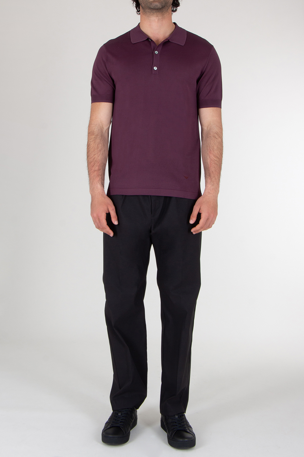 EMPORIO ARMANI Regular Fit Knitted Polo Shirt