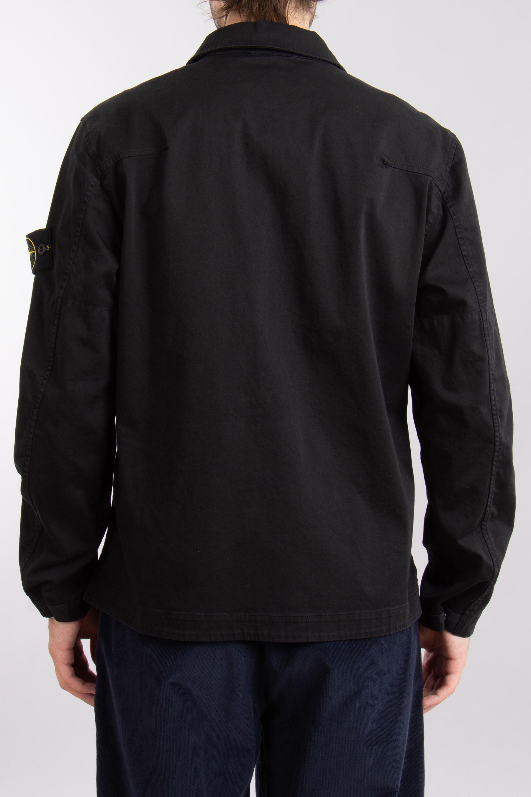 STONE ISLAND Organic Cotton Stretch Satin Overshirt STONE ISLAND Organic Cotton Stretch Satin Overshirt