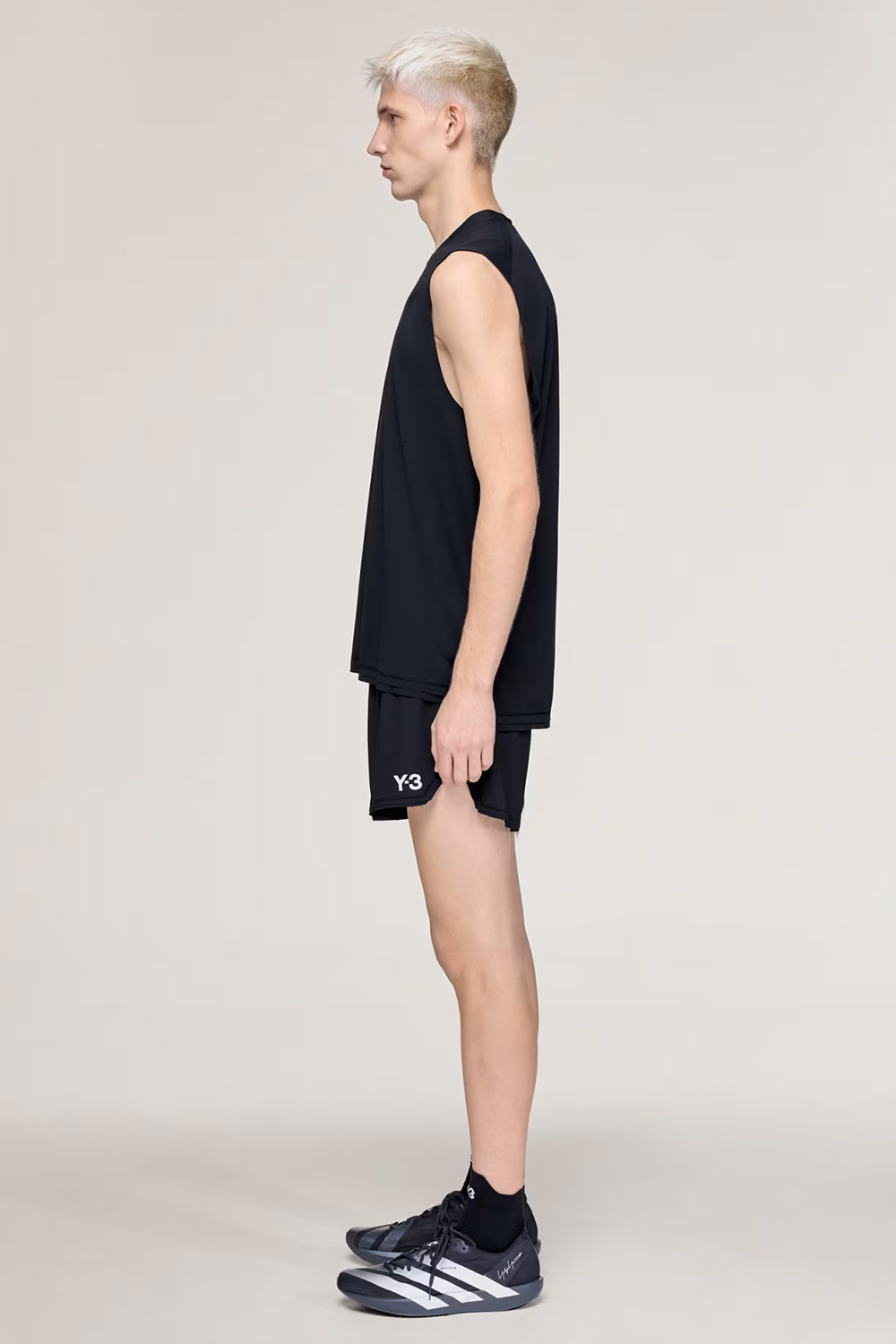 Y-3 Regular Fit Performance Stretch Running Tank Top