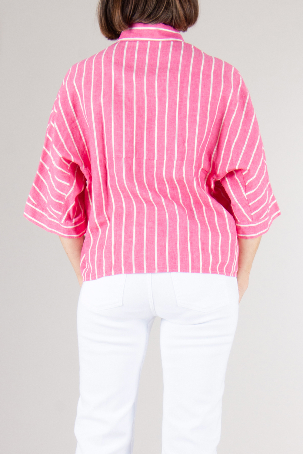 0039 ITALY Relaxed Fit Striped Blouse Hollie