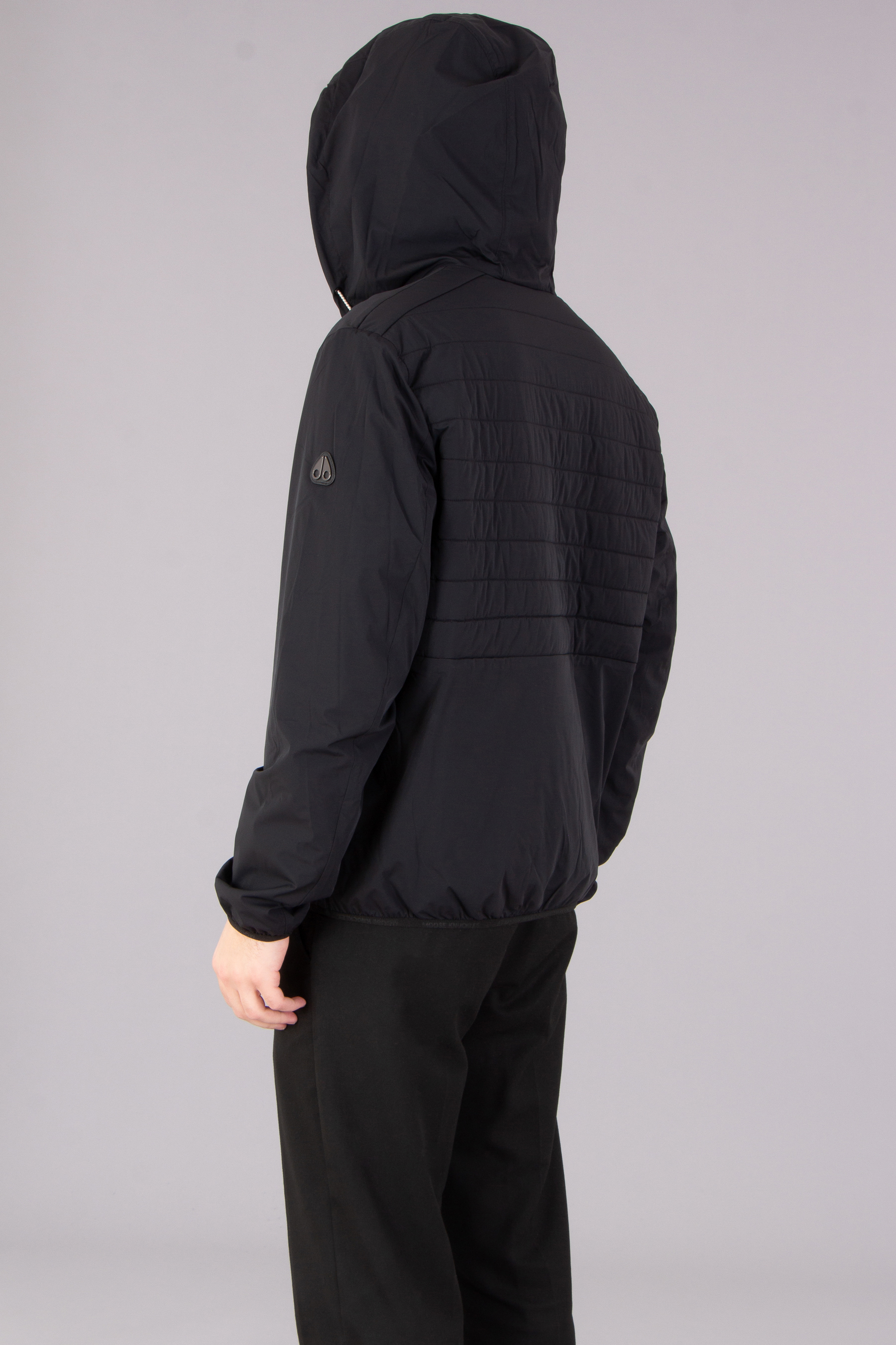 MOOSE KNUCKLES Reversible Stretch Nylon & Jersey Dominion Packable Jacket MOOSE KNUCKLES Reversible Stretch Nylon & Jersey Dominion Packable Jacket