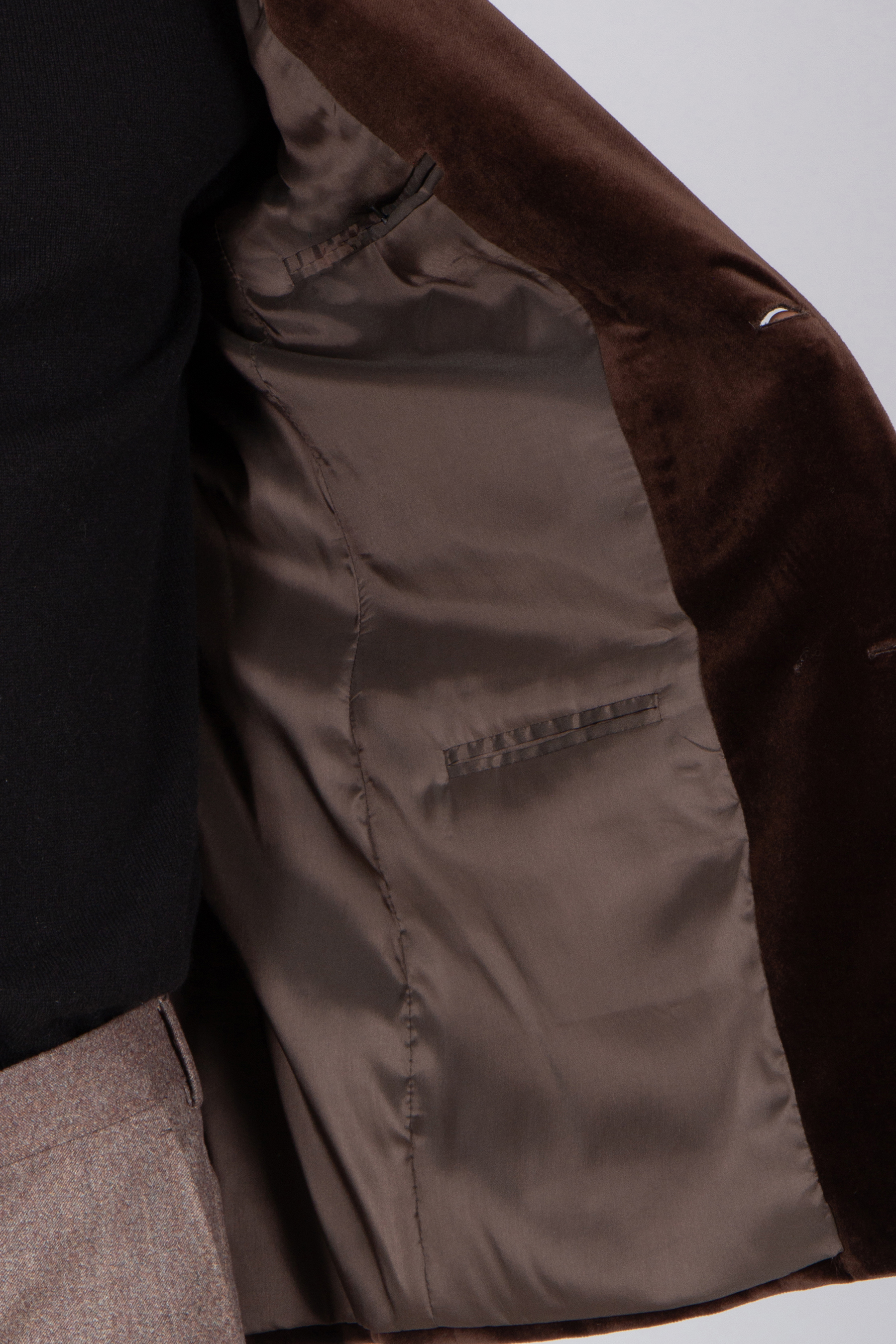 EMPORIO ARMANI Tailored Fit Cotton Velvet Jacket R Line Mantel, Jacke, Langarm, Person, Weste