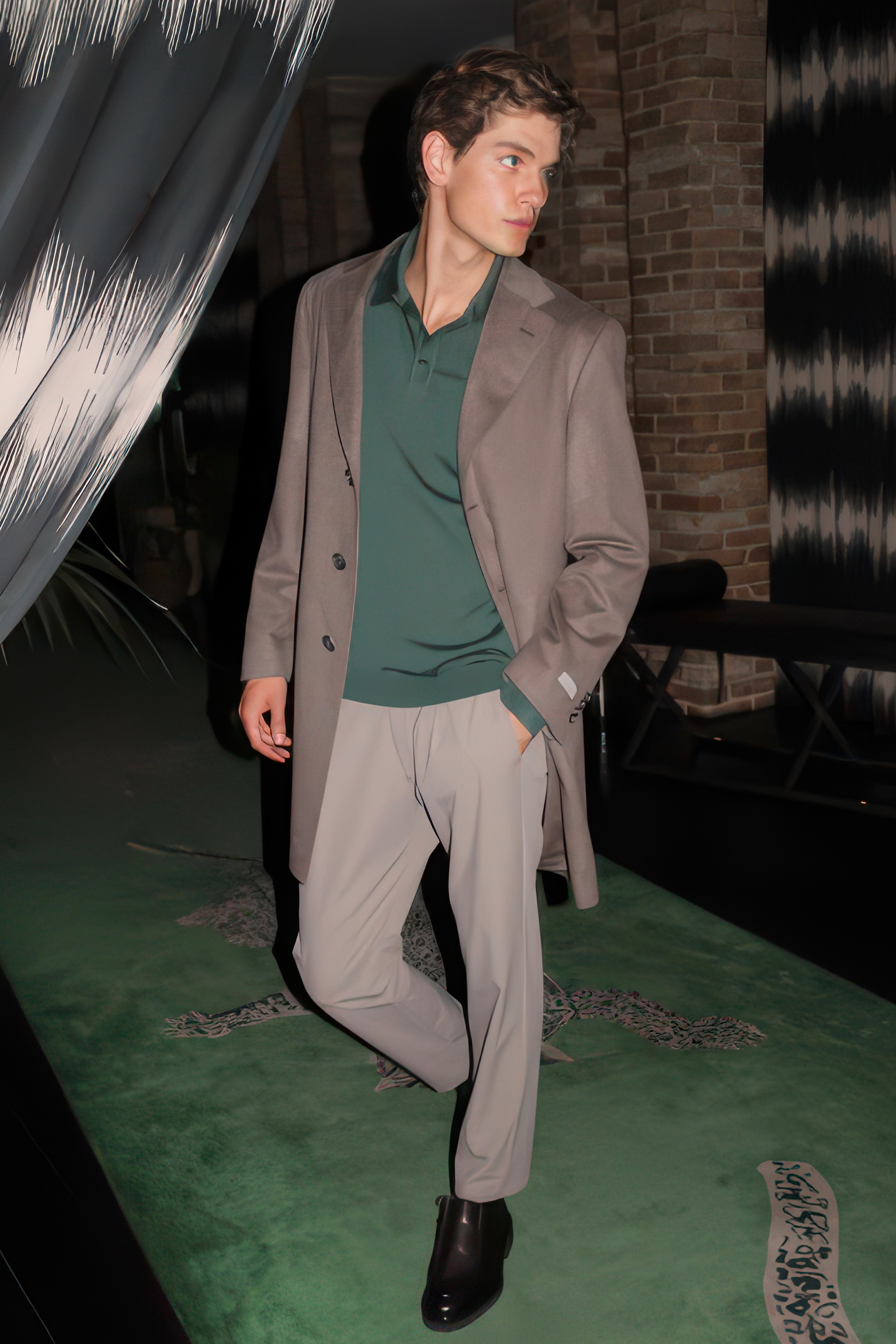 CANALI Modern Fit Wool Coat Kei Mantel, Modisch, Langarm, Anzug, Blazer