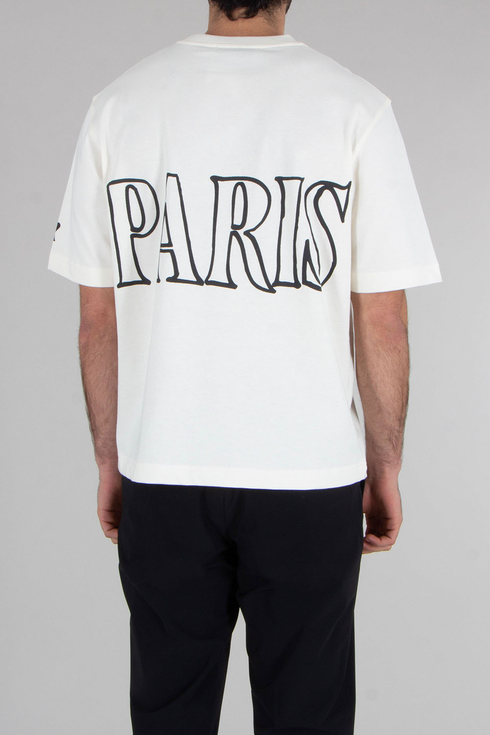 AMI PARIS Boxy Fit Logo Print Cotton Jersey T-Shirt