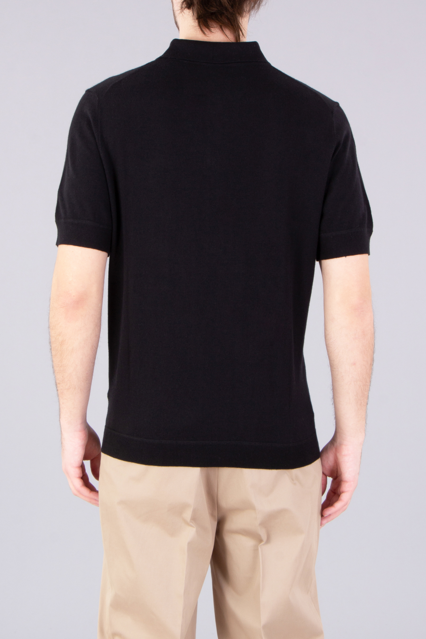 ALLUDE Cotton-Silk-Cashmere Blend Knit Polo ALLUDE Cotton-Silk-Cashmere Blend Knit Polo