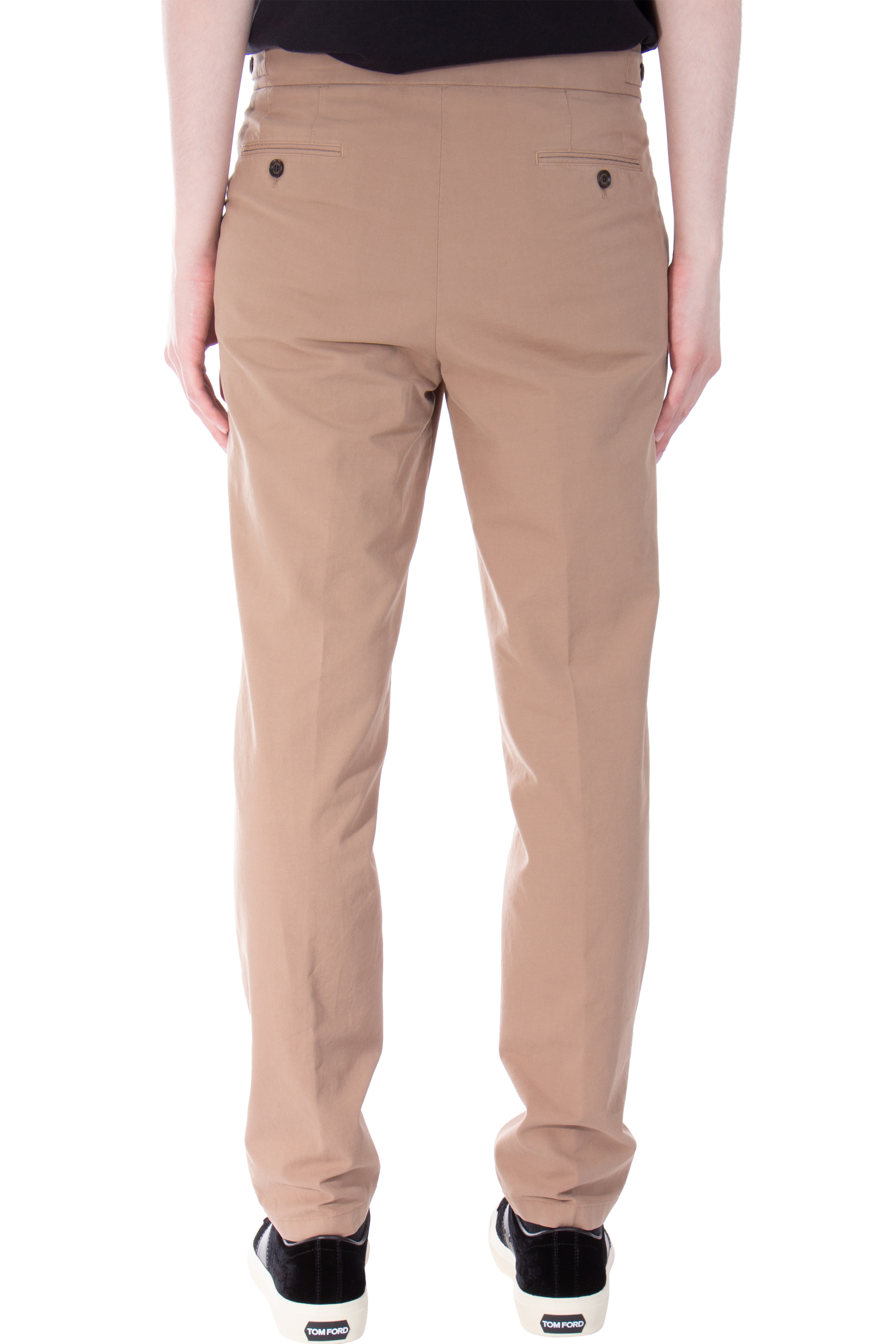 COLOMBO Pleated Cotton Stretch Pants Robert COLOMBO Pleated Cotton Stretch Pants Robert